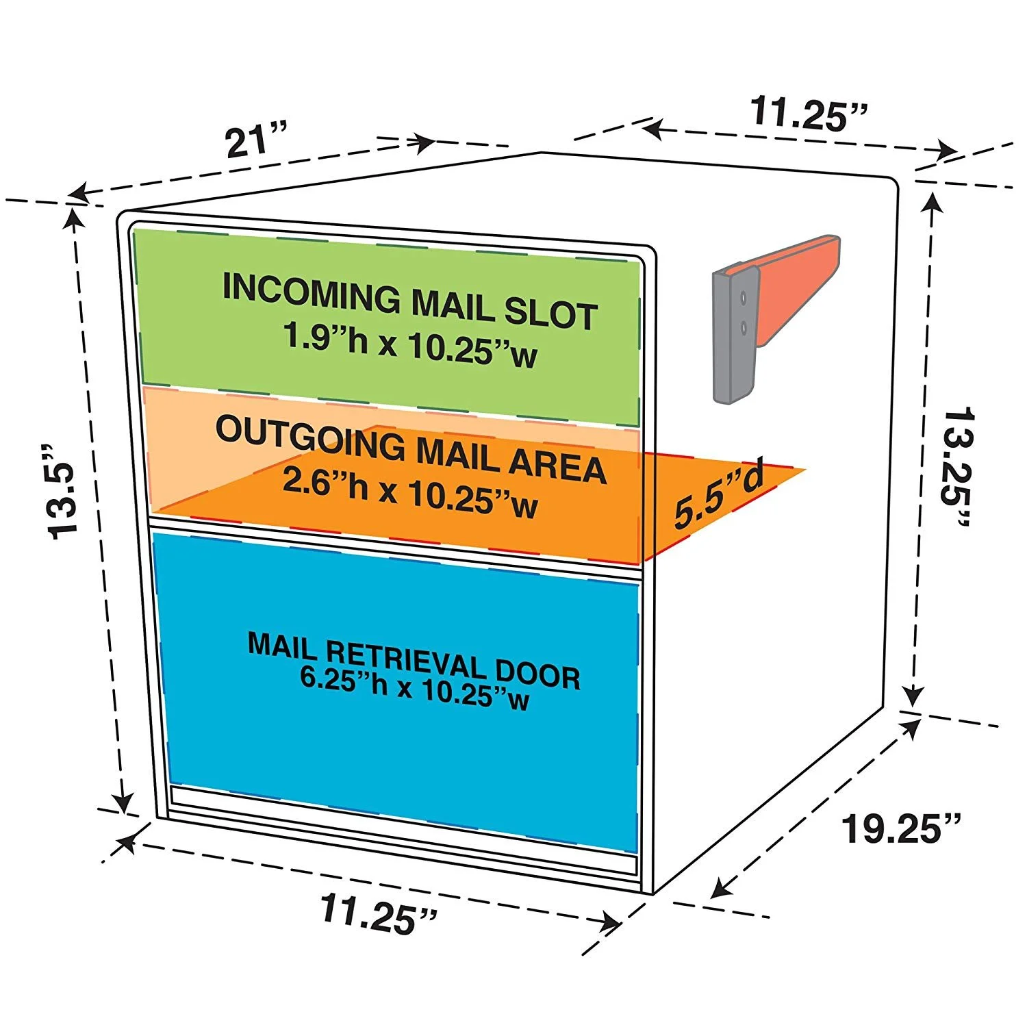 Mail Boss 7106 Curbside Security Locking Mailbox, Black