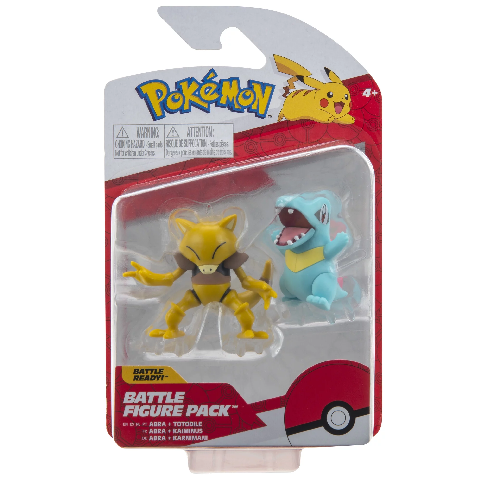 Pokemon 2 inch Battle Figure 2 Pack, Totodile & Abra