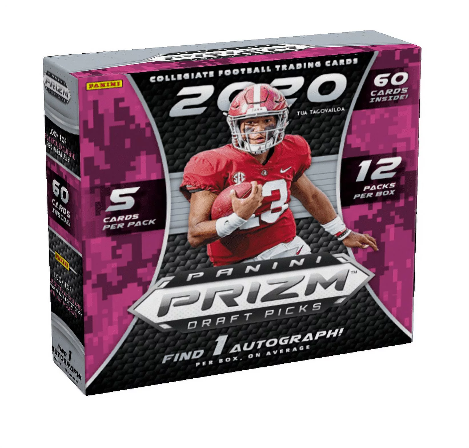 2020 Panini Prizm Draft Picks Collegiate Football NFL Trading Cards Mega Box- 30 Cards | 4 Exclusive Parallels