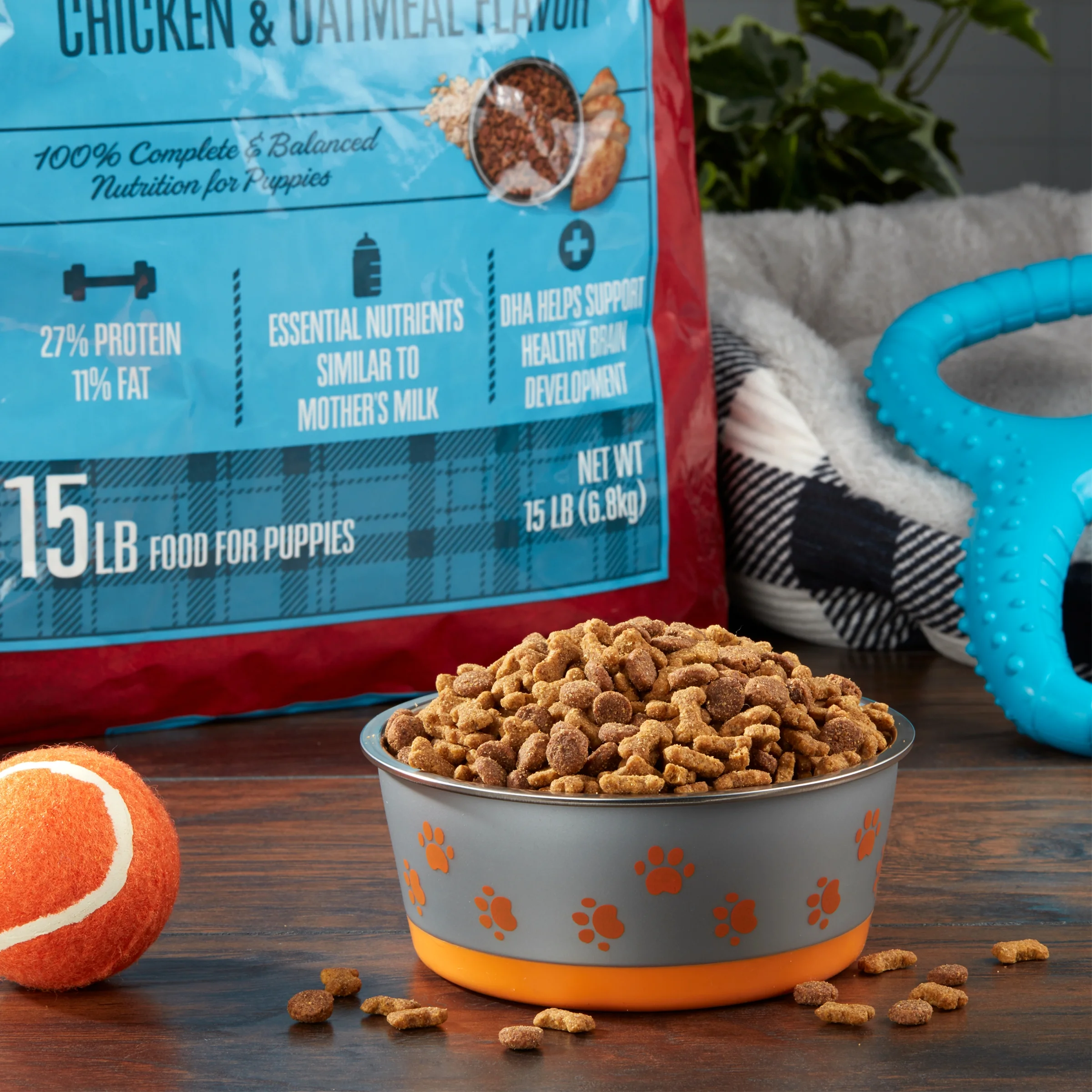 Ol' Roy Puppy Complete Chicken & Oatmeal Flavor Dry Dog Food for Puppies, 15 lbs