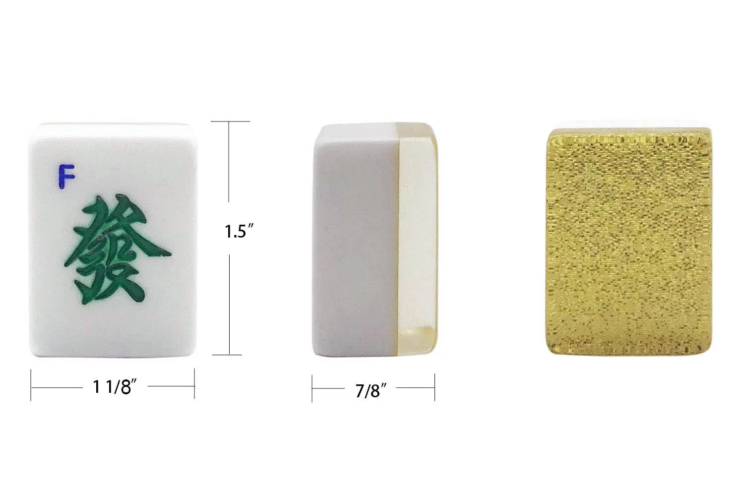 New Chinese Mahjong X-Large 144 Numbered Acrylic Tiles 1.5