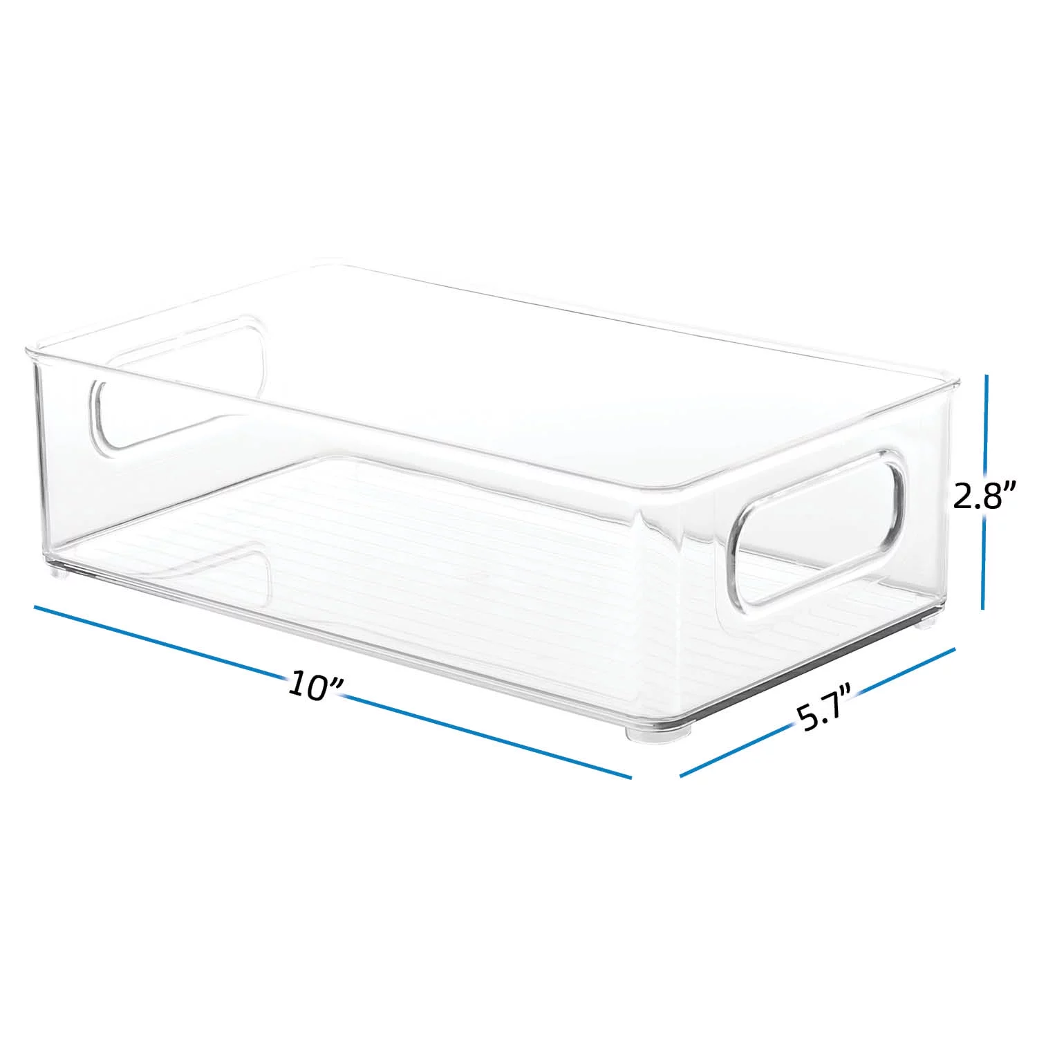 StorageBud Clear Storage Bins , 10X6X3