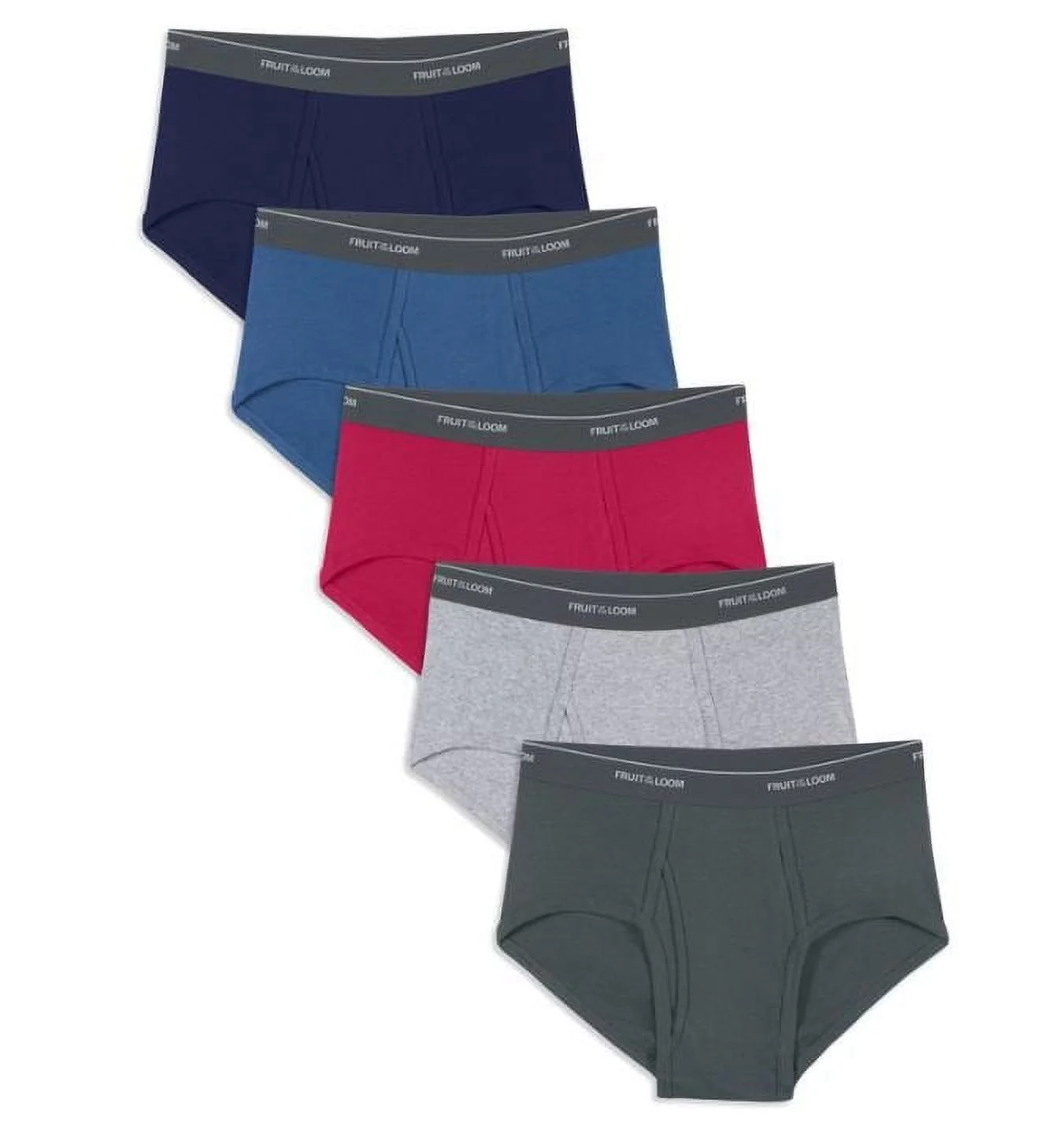 Fruit of the Loom Men's 100% Cotton Assorted Dual Defense Fashion Briefs