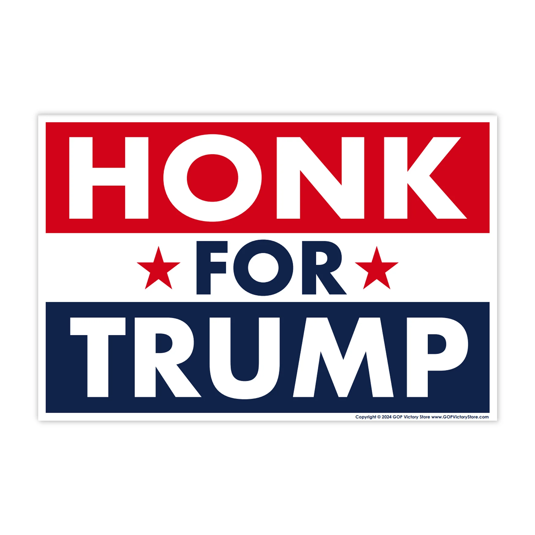 Donald Trump 2024 Yard Sign, Honk For Trump, 18