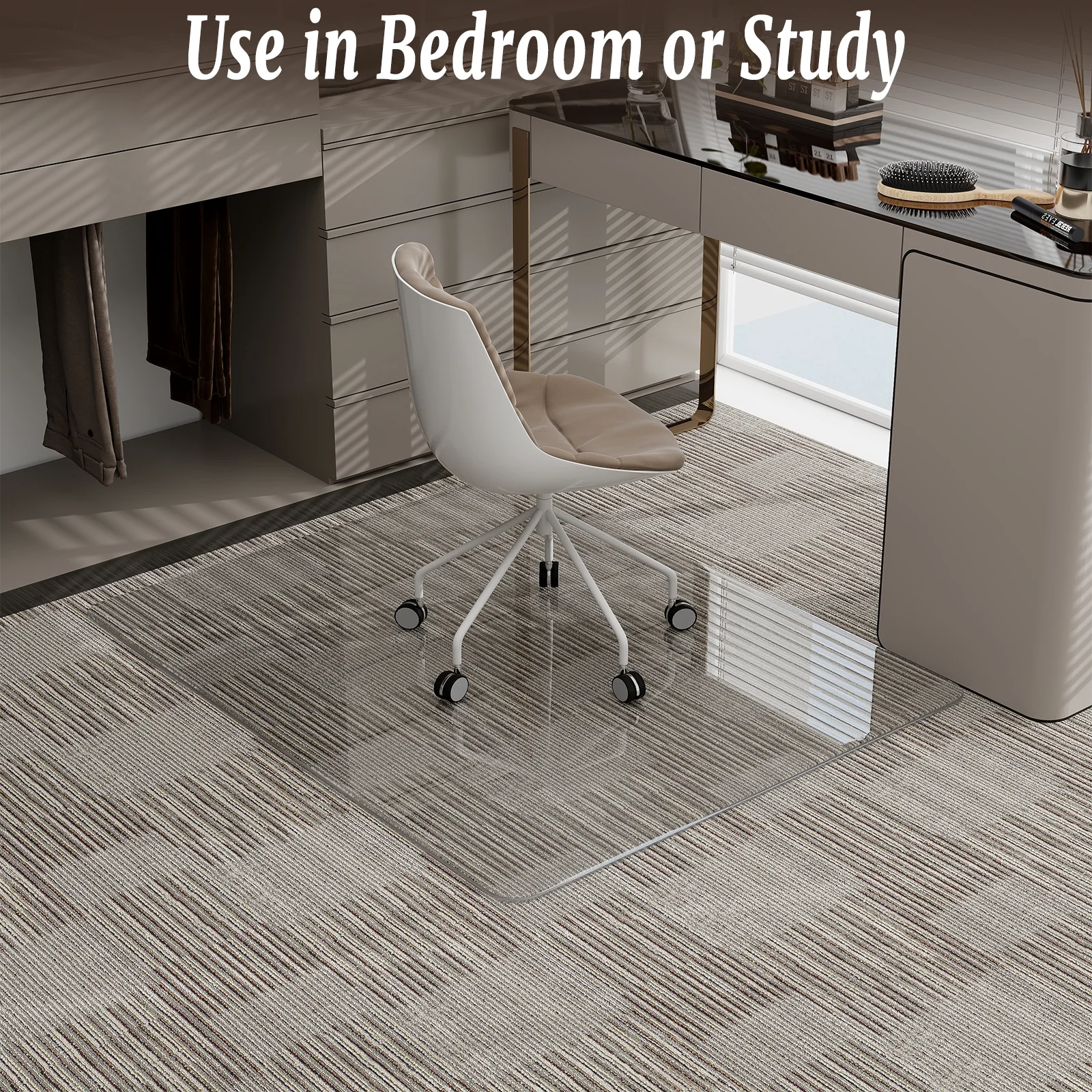 34x46 Tempered Glass Office Chair Mat