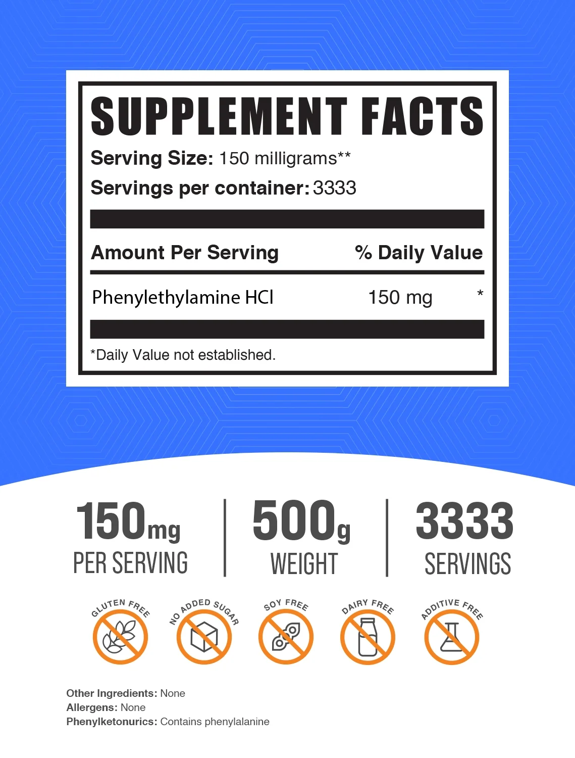 BulkSupplements.com Phenylethylamine HCl (PEA) Powder, 150mg - Mood Support Supplement (500g - 1.1 lbs)