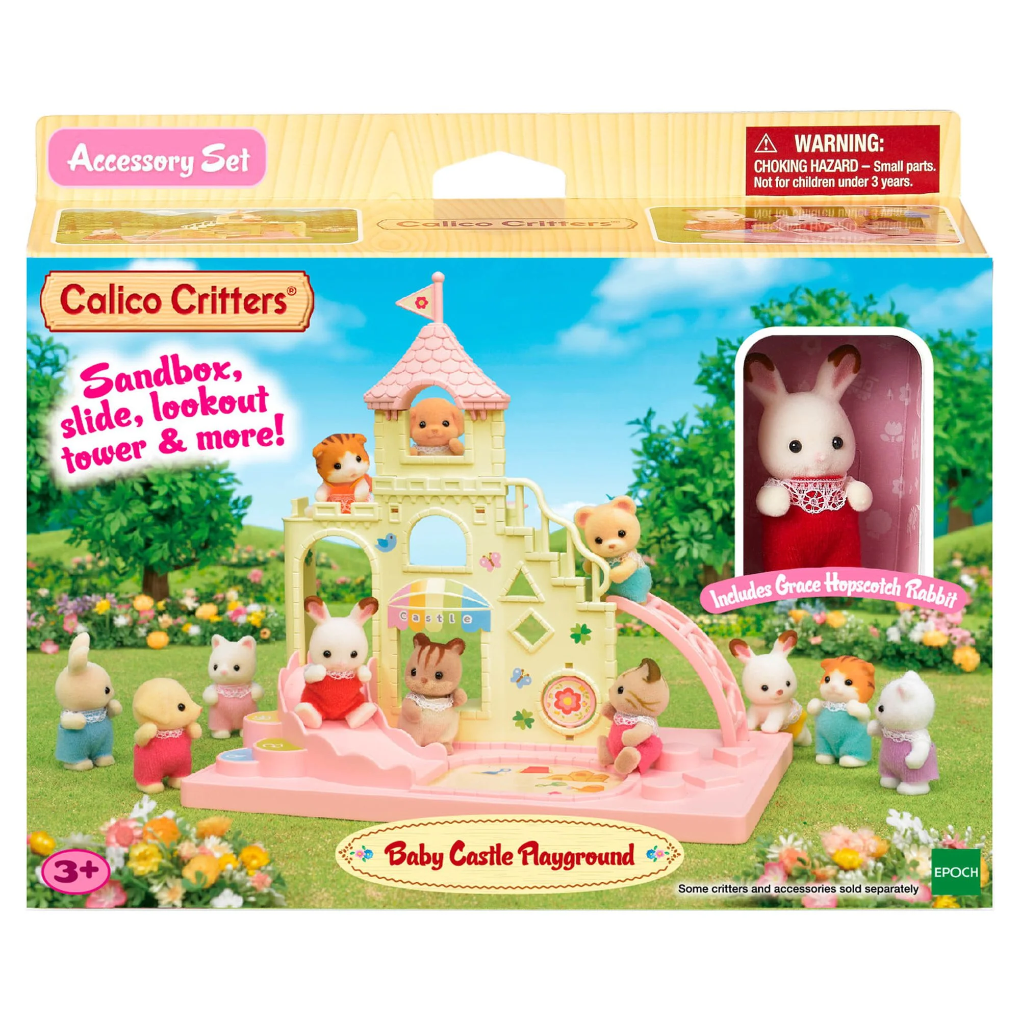 Calico Critters Baby Castle Playground, Dollhouse Playset with Figure