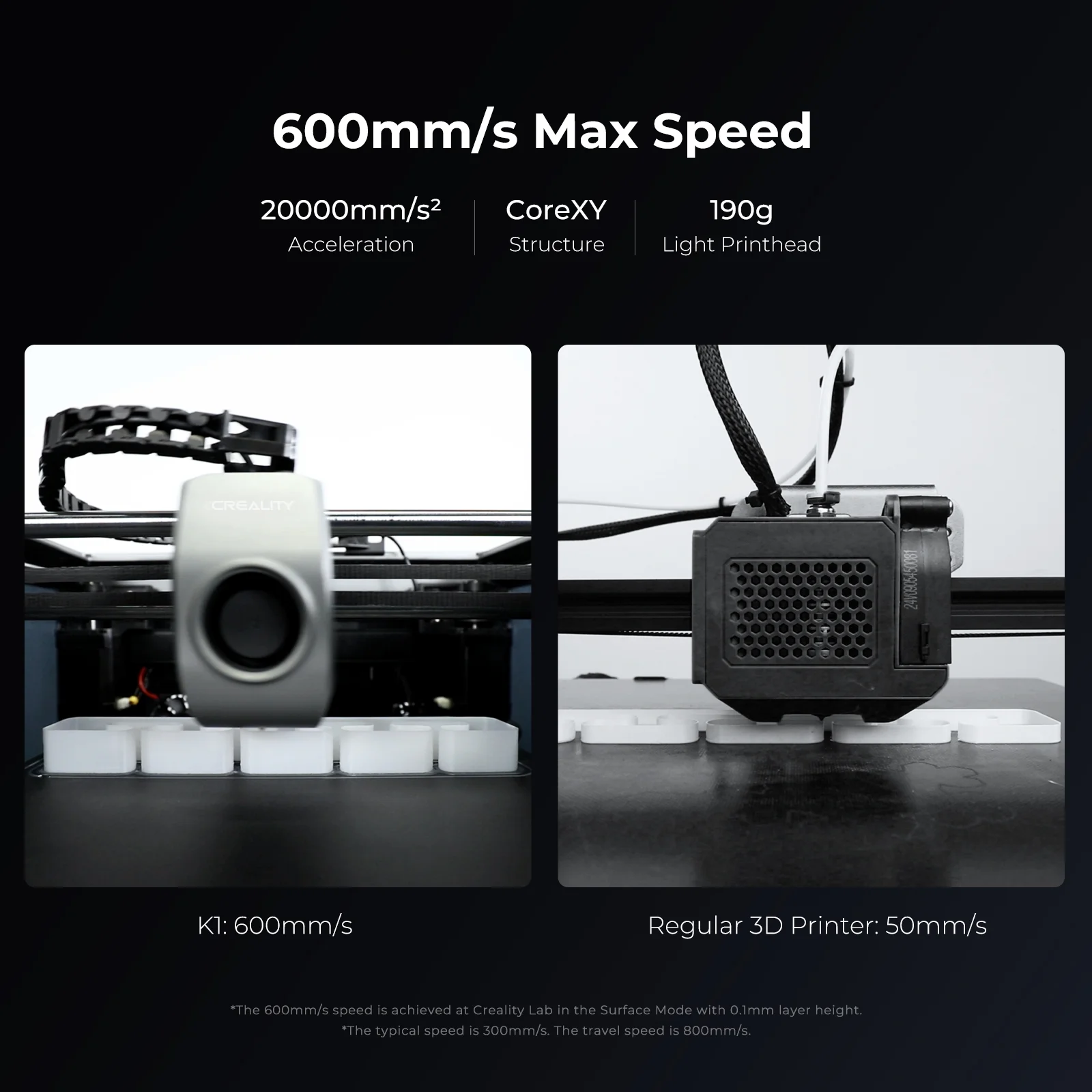 Official Creality K1 3D Printer 600mm/s High Speed 3D Printing with Creality K1 Smooth PEI Build Plate