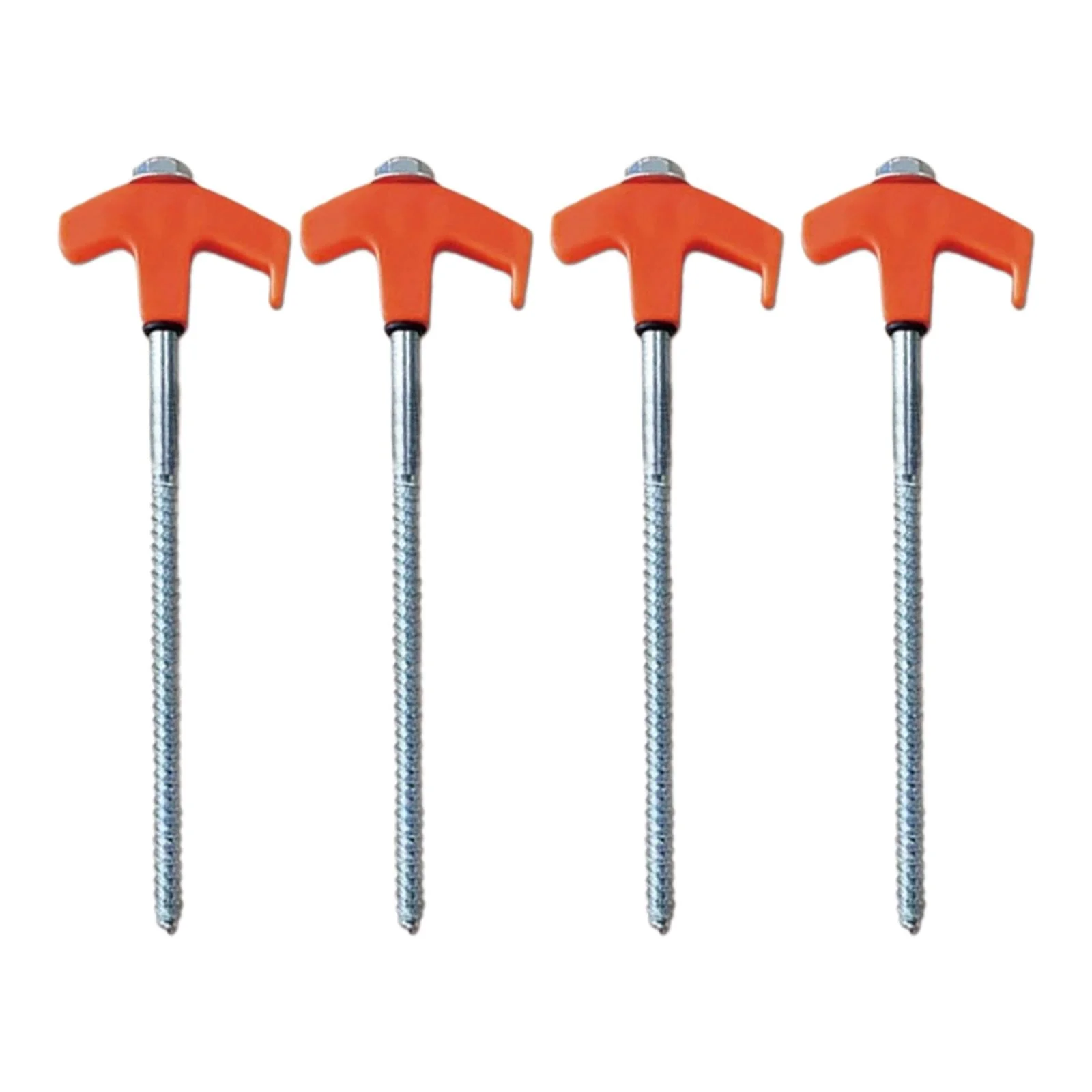 GARENDE 4Pcs Tent Stakes Camping Stakes Multifunctional Accessories Ground Anchors Tent Orange