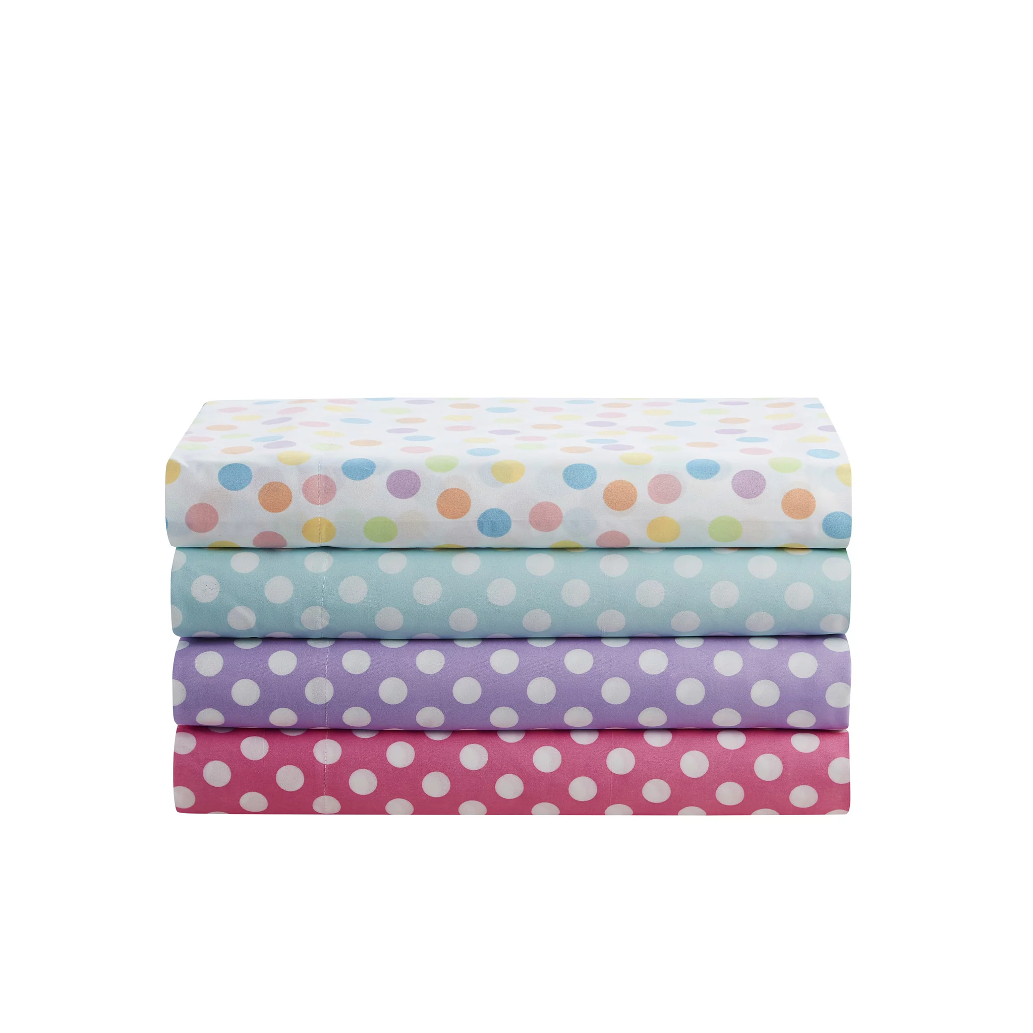 Kute Kids 4-Piece Ultra Soft Minnie Pink Polka Dot Microfiber Woven Sheet Set, Queen