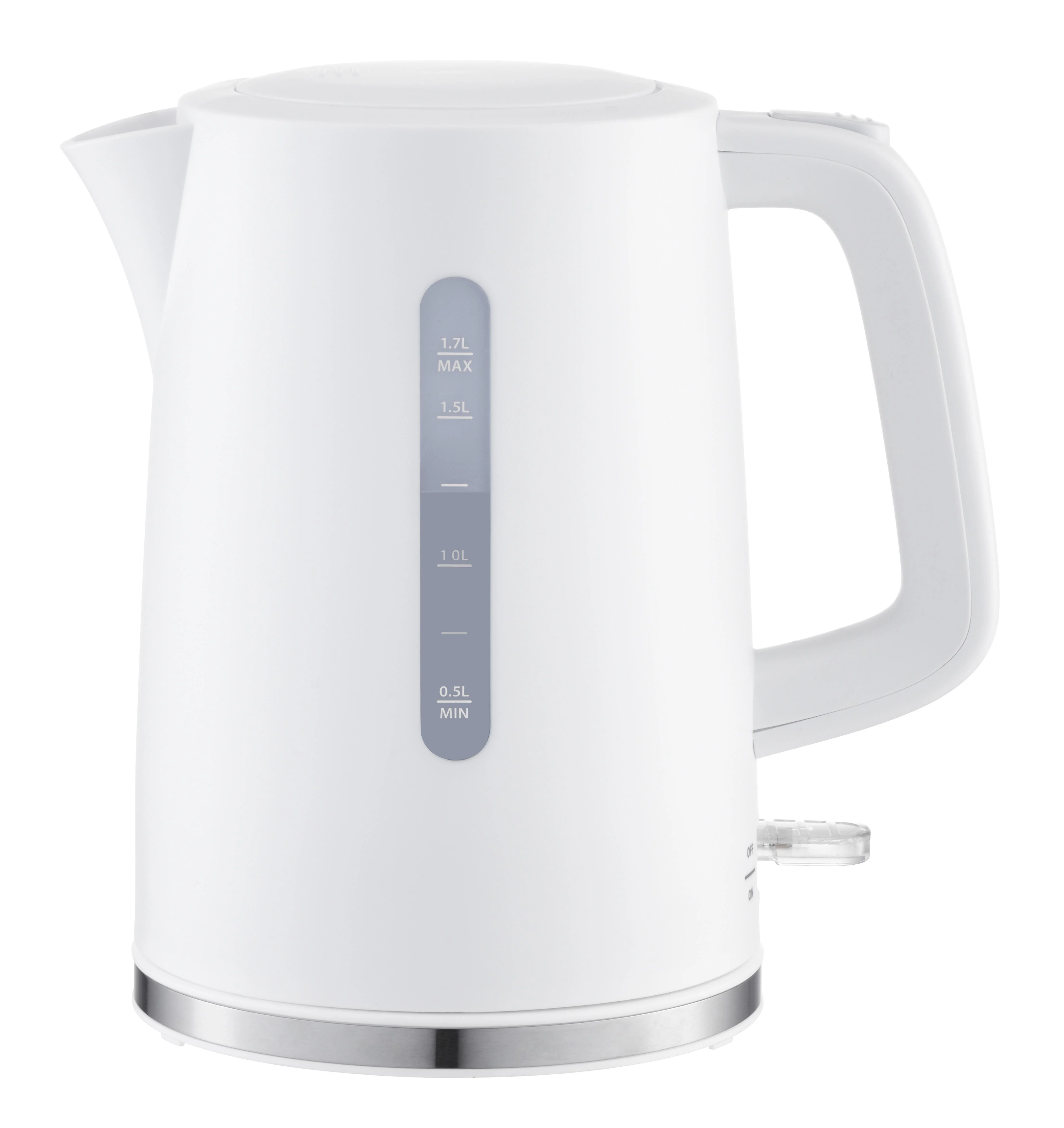 Mainstays 1.7L Electric Kettle, Color White, New Condition, Model MS8400778514-3