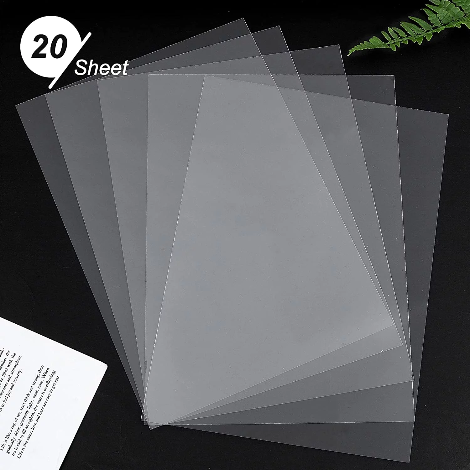 30 Sheets 0.4mm Plexiglass Picture Frame Replacement Transparent Acrylic Sheet Glass Clear Protective Sheets