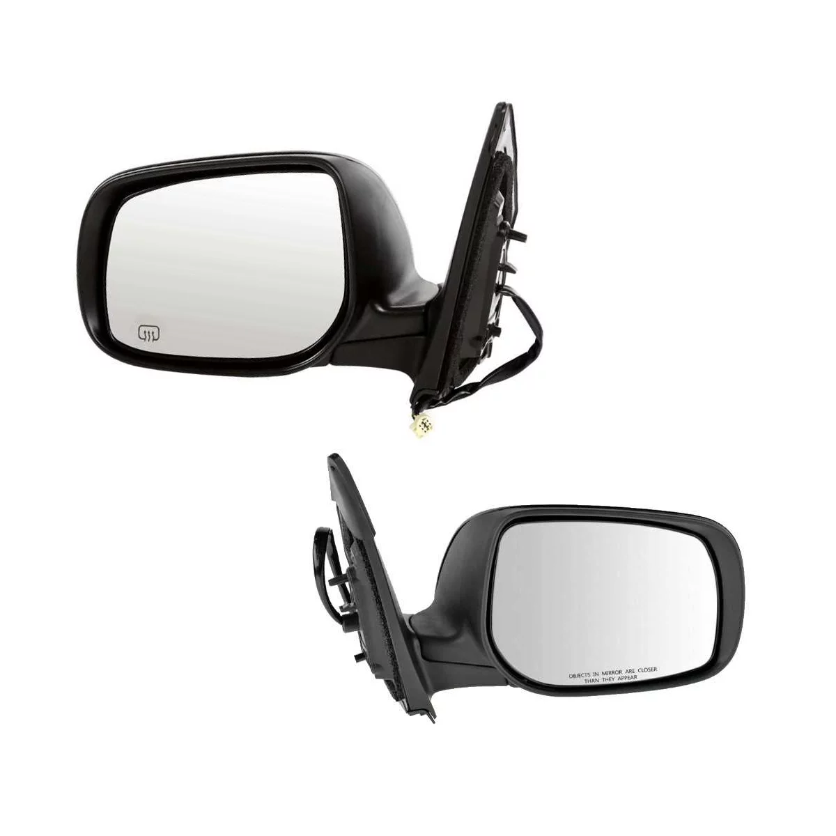 AutoShack Driver and Passenger Mirrors Power Folding Heated Smooth Set of 2 Replacement for 2009 2010 2011 2012 2013 Toyota Corolla 1.8L 2.4L FWD KAPTO1321247PR
