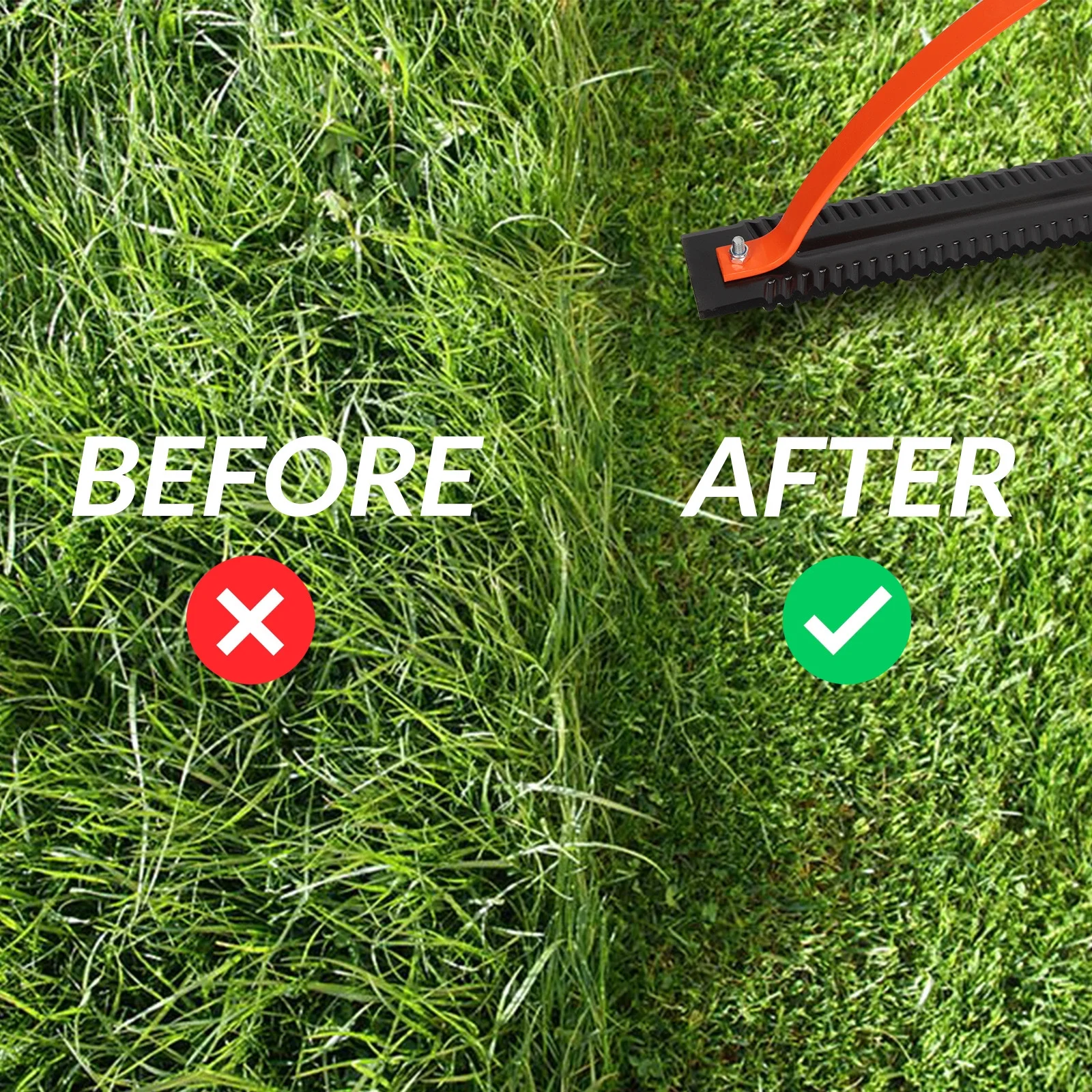 Walensee Weed Grass Cutter with Serrated Double-edged Sharp Blade Manual Grass Whip