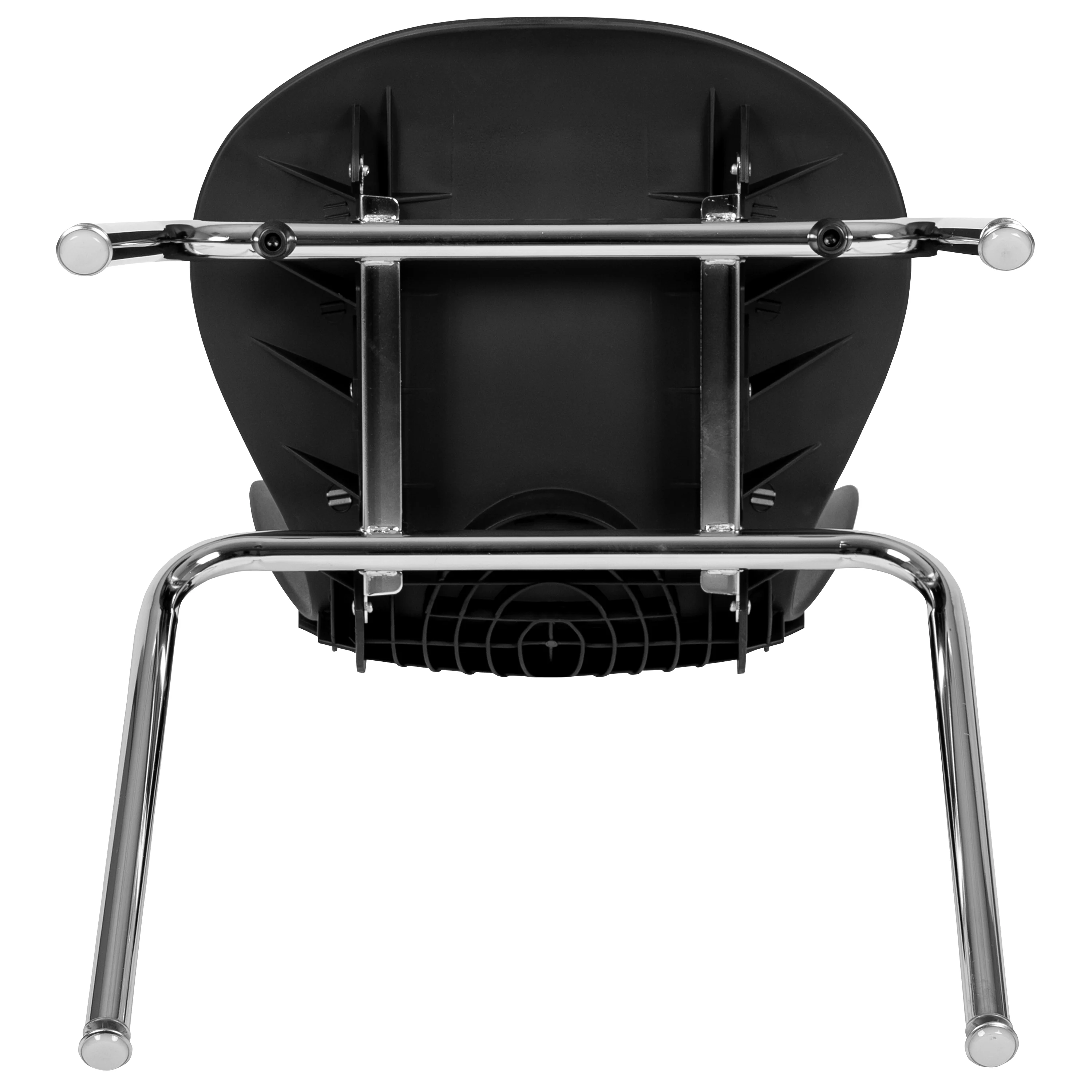 Emma + Oliver Titan Black Student Stack School Chair - 18-inch