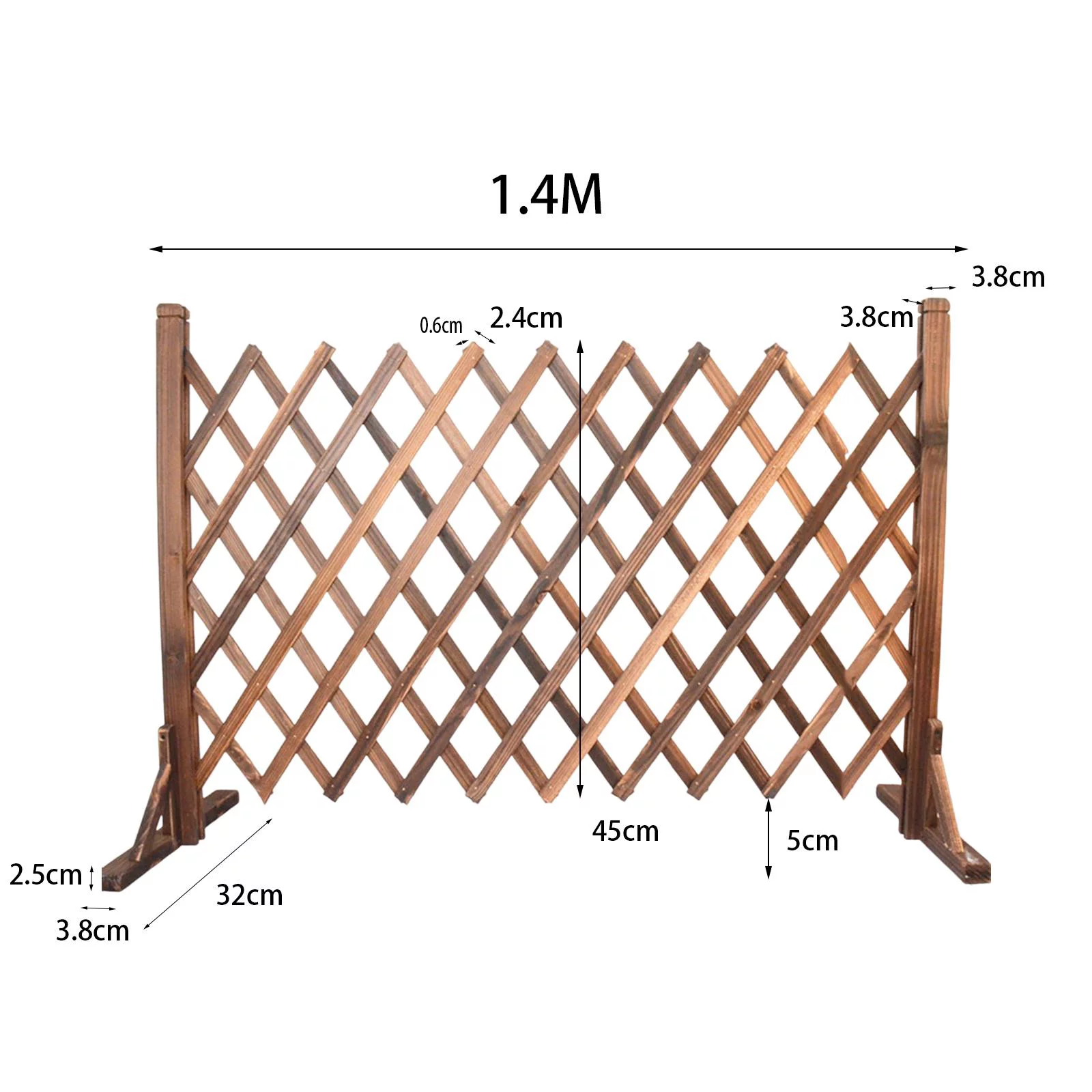 Expandable Wood Fence Photo Background Wedding Photo Props Foldable Garden Screen Panel for Outdoor Balcony Garden Courtyard Entrance