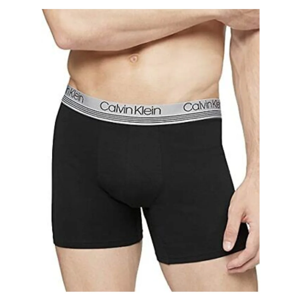 Calvin Klein Men's Boxer Brief 3 Pack, Black W/Black Wb, Black W/White Wb, Bl...