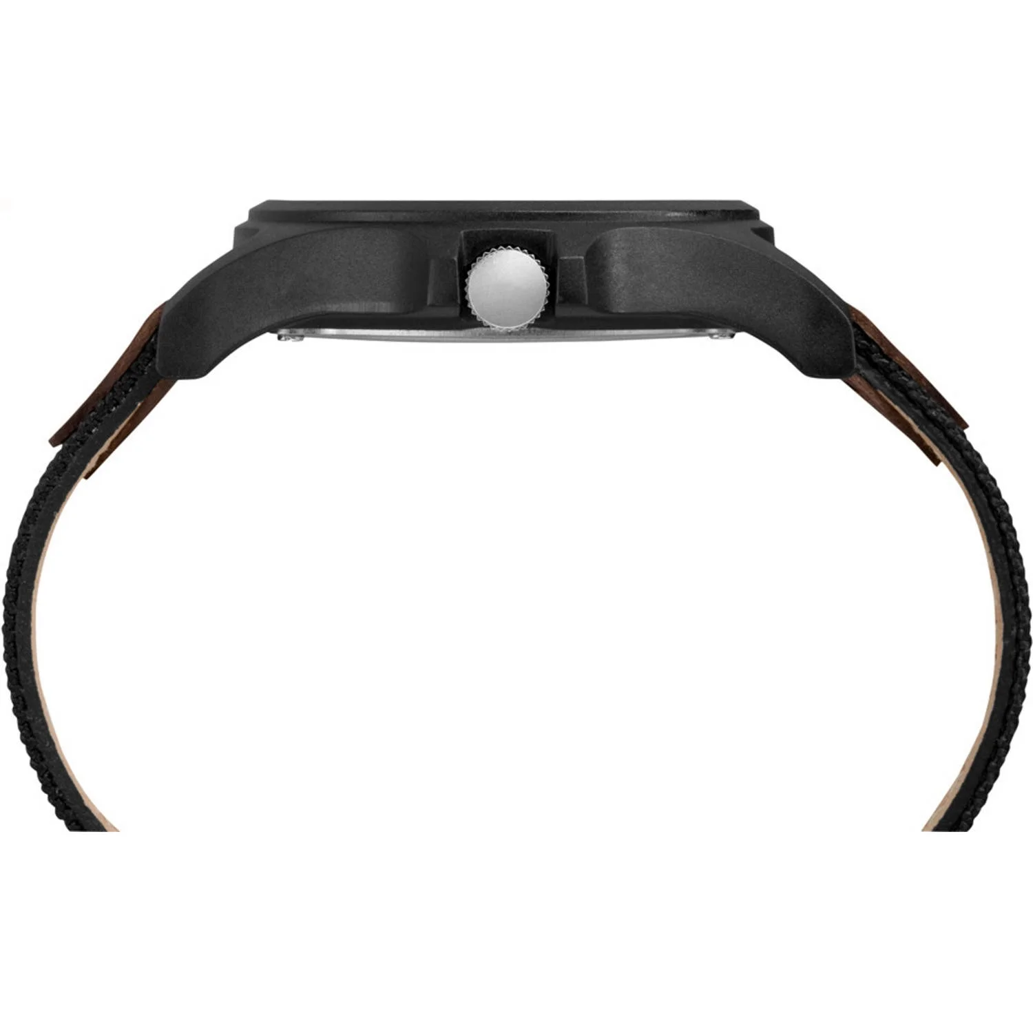 Timex Men's Expedition Acadia 40mm Watch – Black Case Black Dial with Black & Brown Leather & Fabric Strap