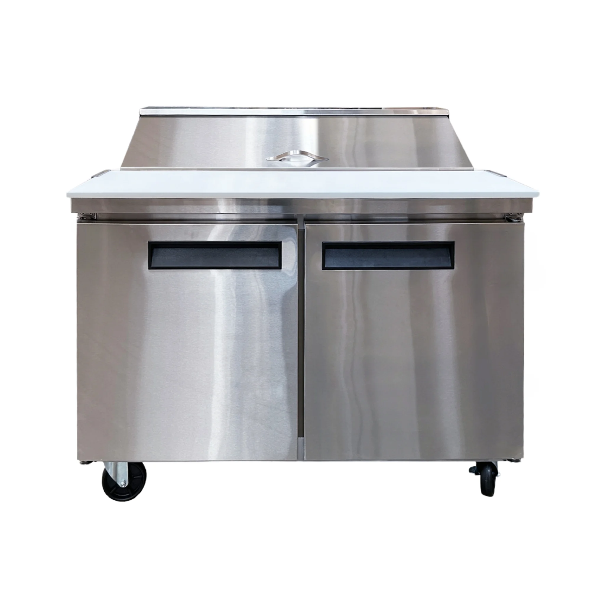 48 in. Refrigerated Sandwich Prep Table 12 Cu. Ft. Two-door Commercial Salad Pre Table