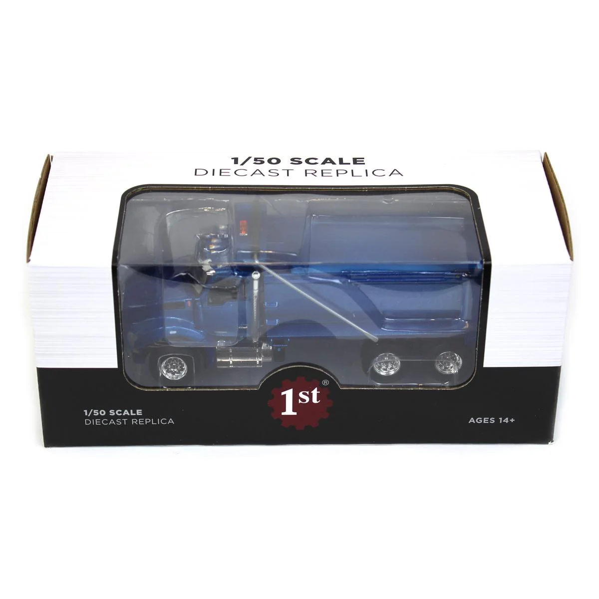 First Gear 50-3470 1-50 Scale Kenworth T880 Dump Diecast Model Truck, Metallic Blue