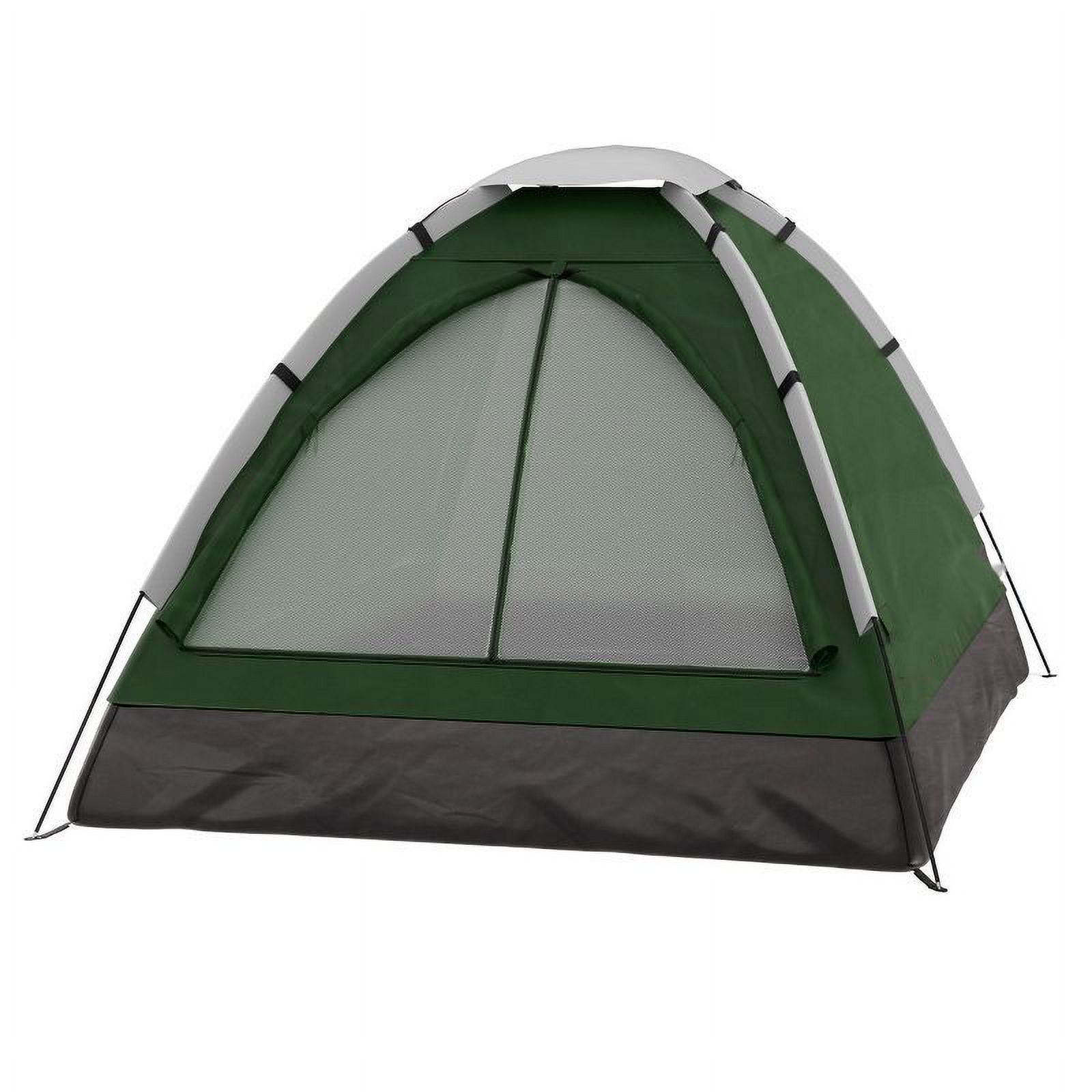ZAJ Lightweight, Water-Resistant 2-Person Dome Tent With Removable Rain Fly and Carry Bag - Green