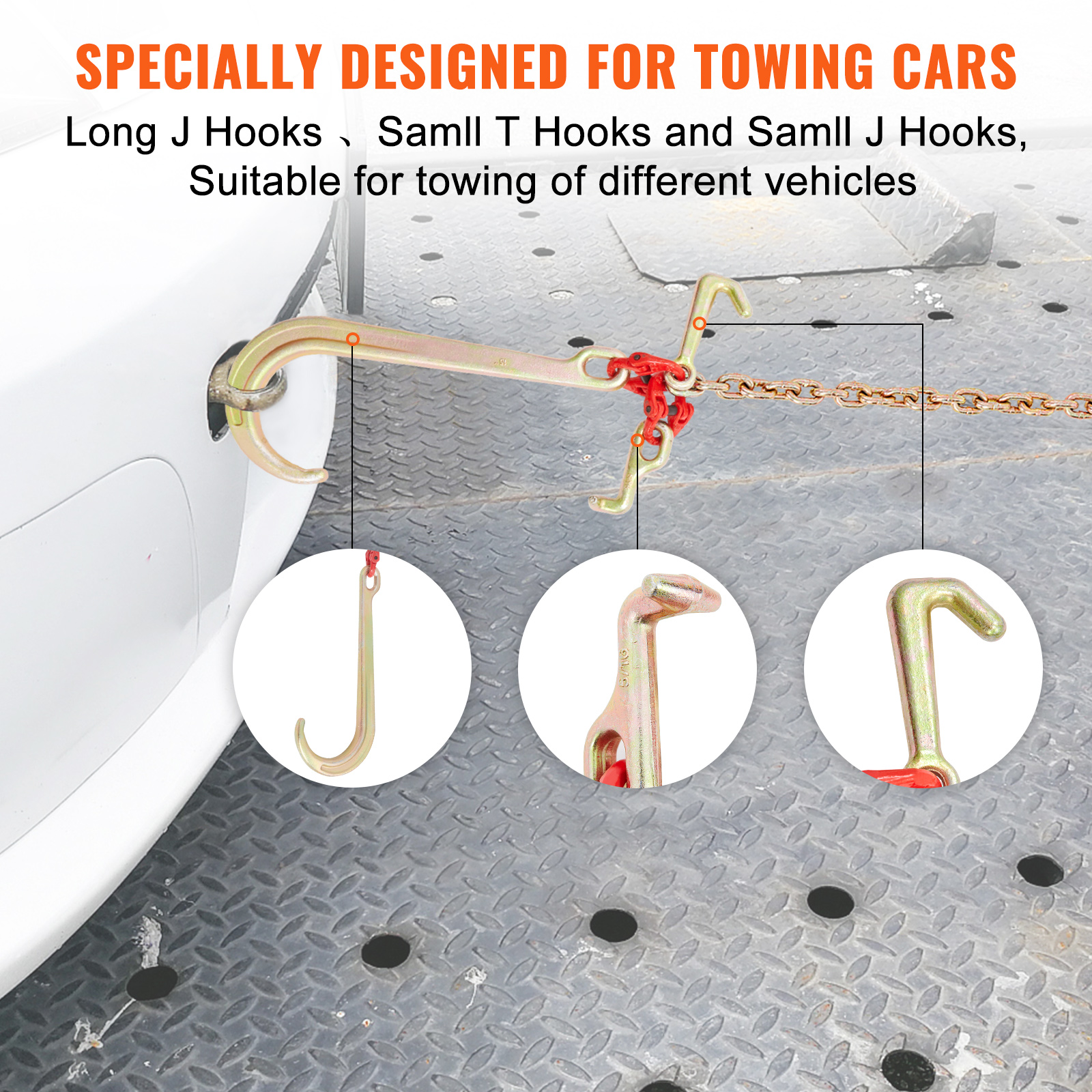 SKYSHALO V Chain Reins G80 Drag Chain with RTJ Hook 9620 lb Load 5/16