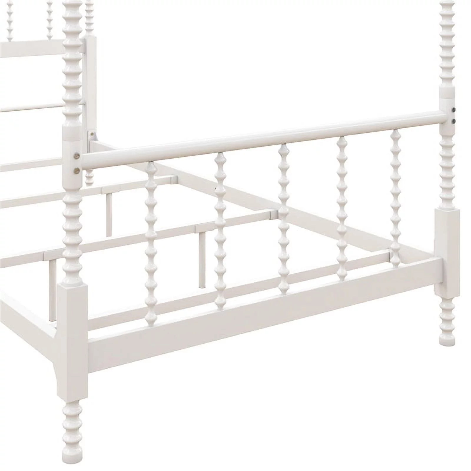 DHP Emerson Traditional Metal Canopy Bed, Twin, White