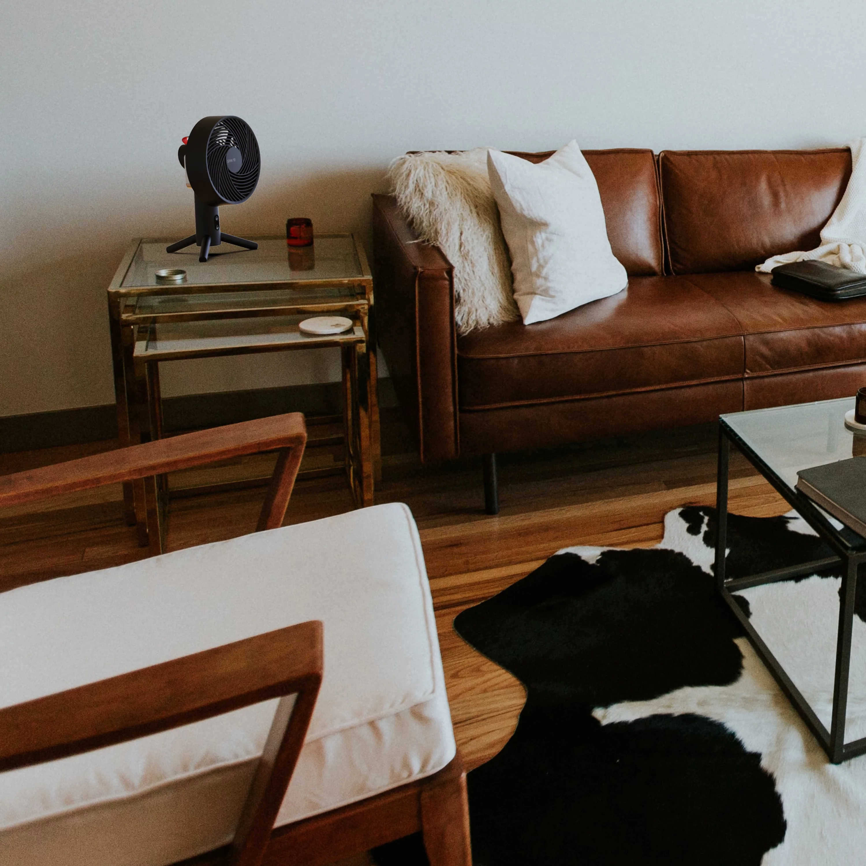 Sharper Image SPIN 10 Oscillating Desktop Fan, 15.5