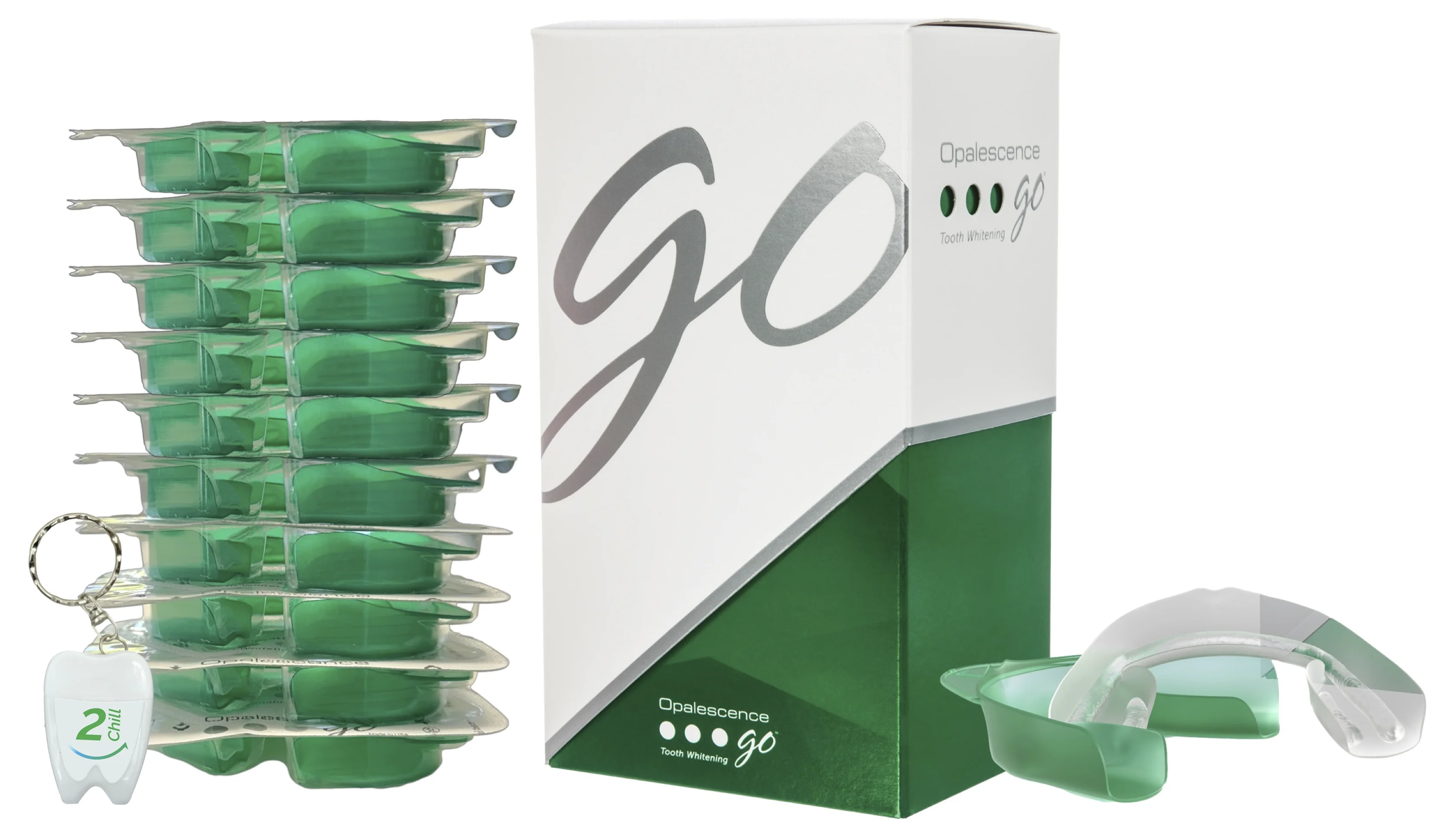 Opalescence Go 15% Prefilled Teeth Whitening Gel Trays (10 Treatments) Cool Mint Hydrogen Peroxide