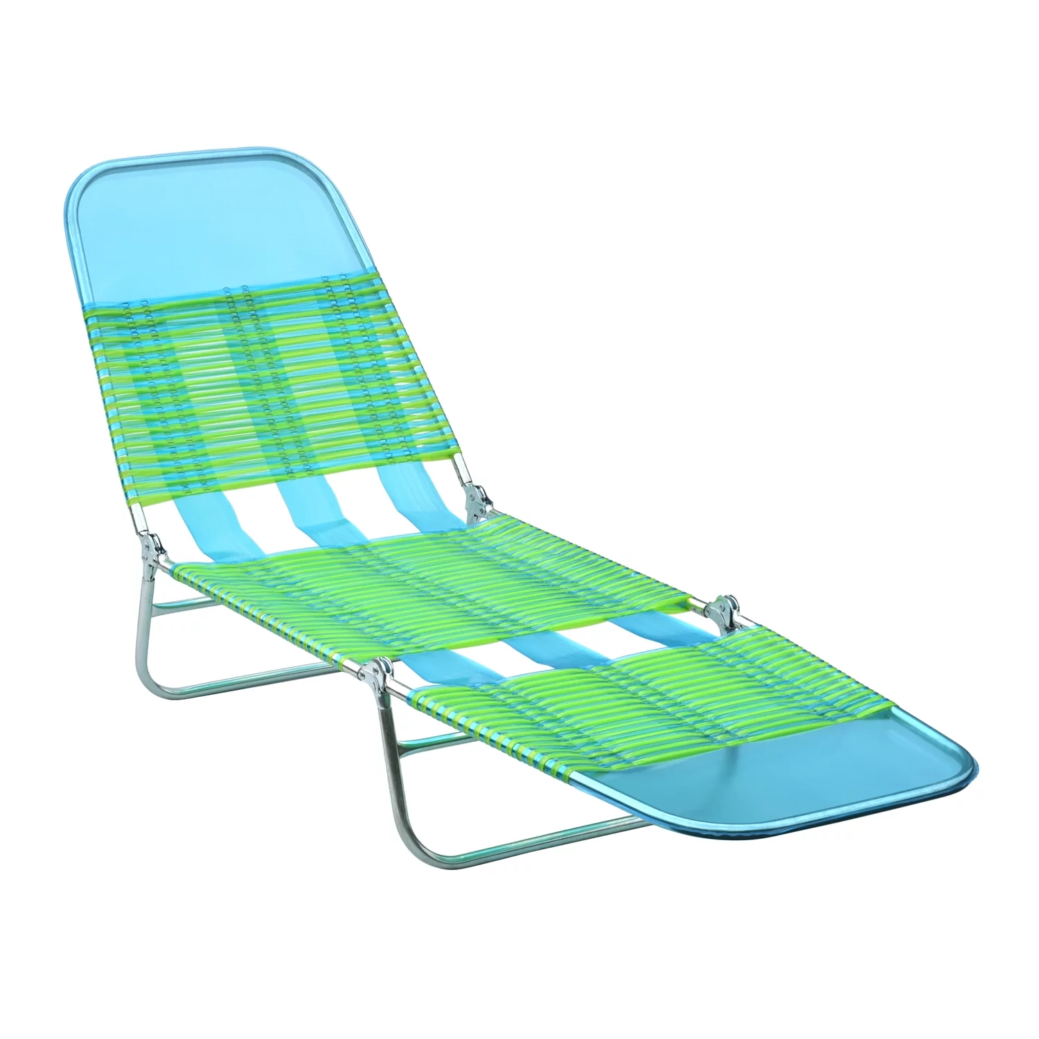 Mainstays Folding Beach Jelly Lounge, Blue & Lime Green