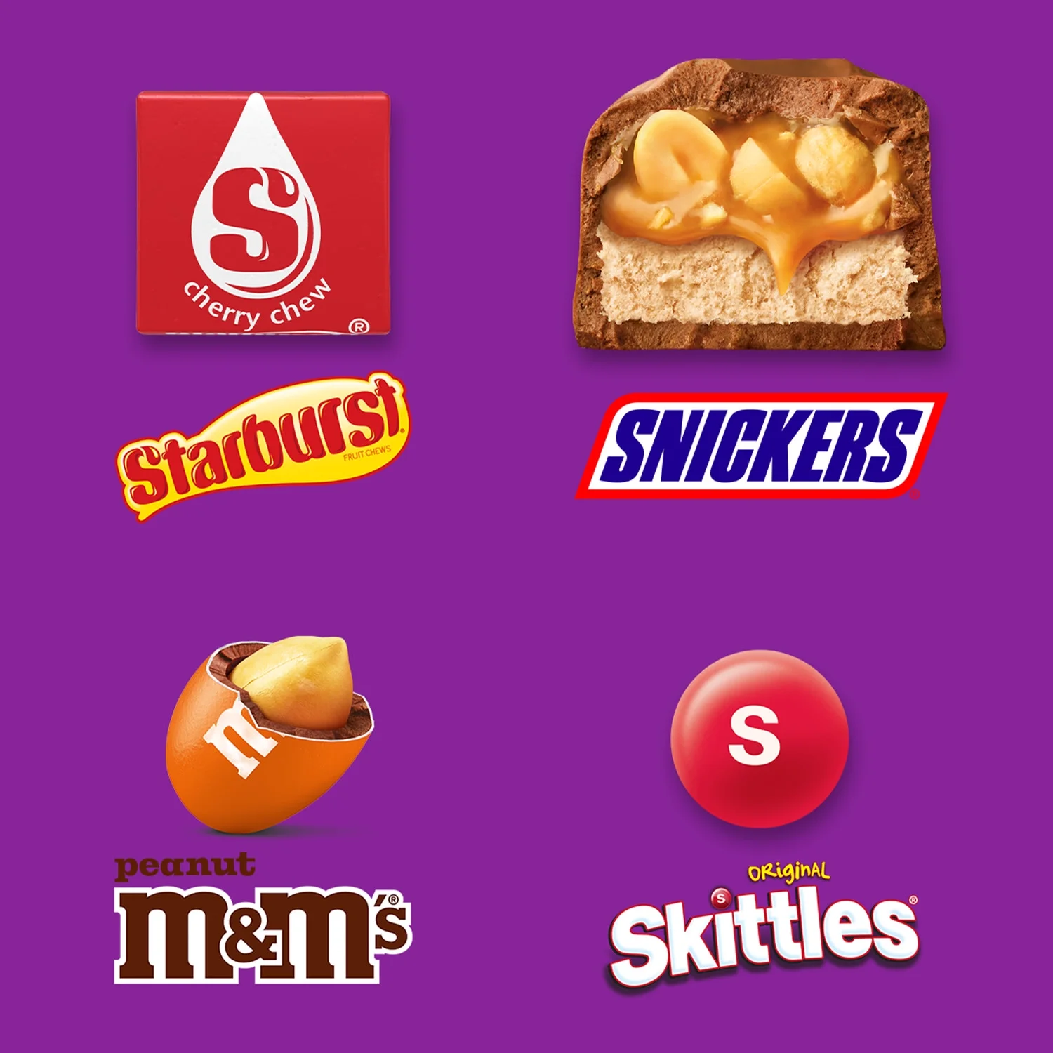 M&M's, Snickers, Skittles & Starburst Fun Size Candy, Party Size - 19.44 oz Bag