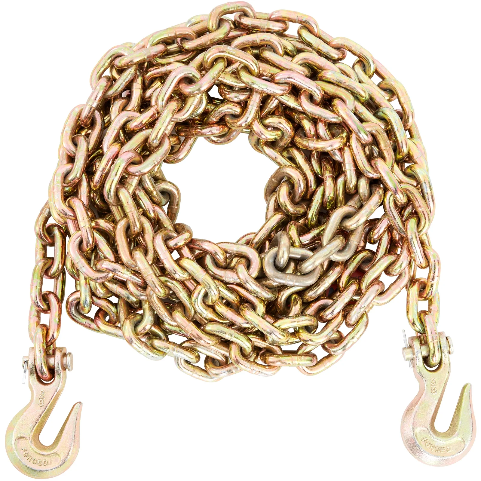 SKYSHALO Bundle Chain G80 Tow Chain with Hook 7100 lb. Load 3/8 in. x 20 in. 2-Pack