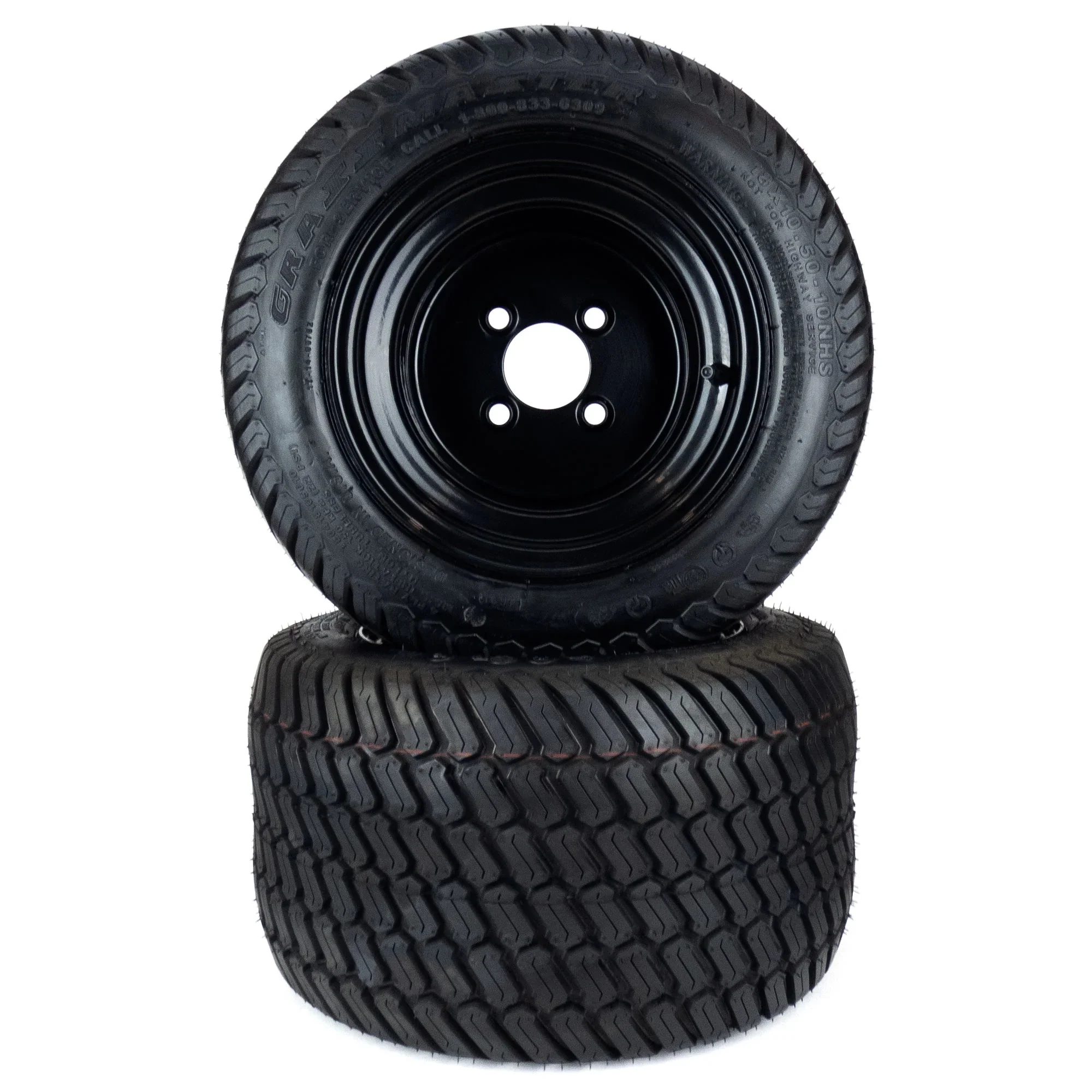 (2) Wright Wheel and Tire Assemblies 18x10.50-10 Fits Stander I 48