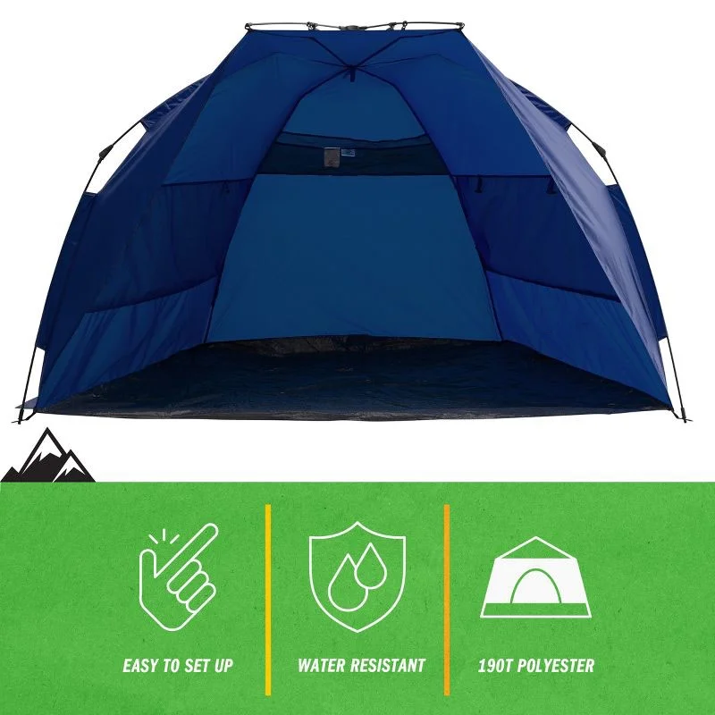 YFY Pop Up Beach Tent with Carry Bag - Blue