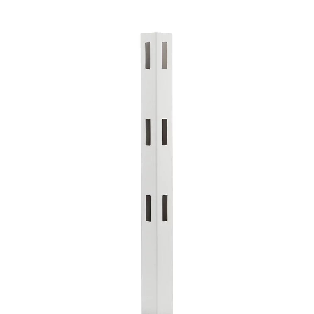 Outdoor Essentials 5 in. x 5 in. x 7 ft. White Vinyl 3-Rail Ranch Fence Corner Post
