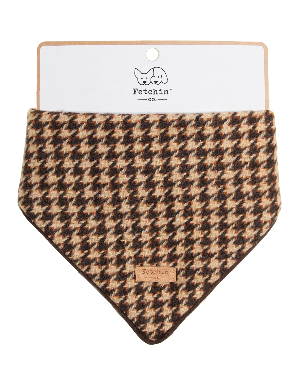 Houndstooth Large Polyester Dog Bandana by Fetchin' Co