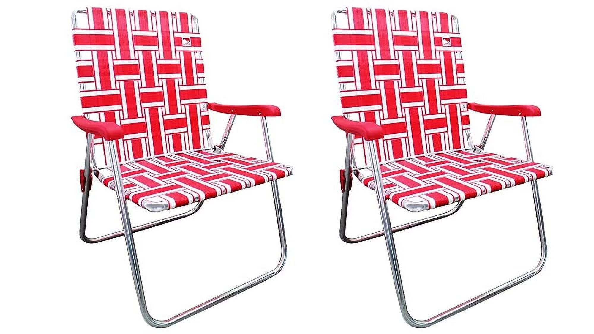 (2-Pack Classic Reinforced Aluminum Webbed Folding Lawn/Camp Chair