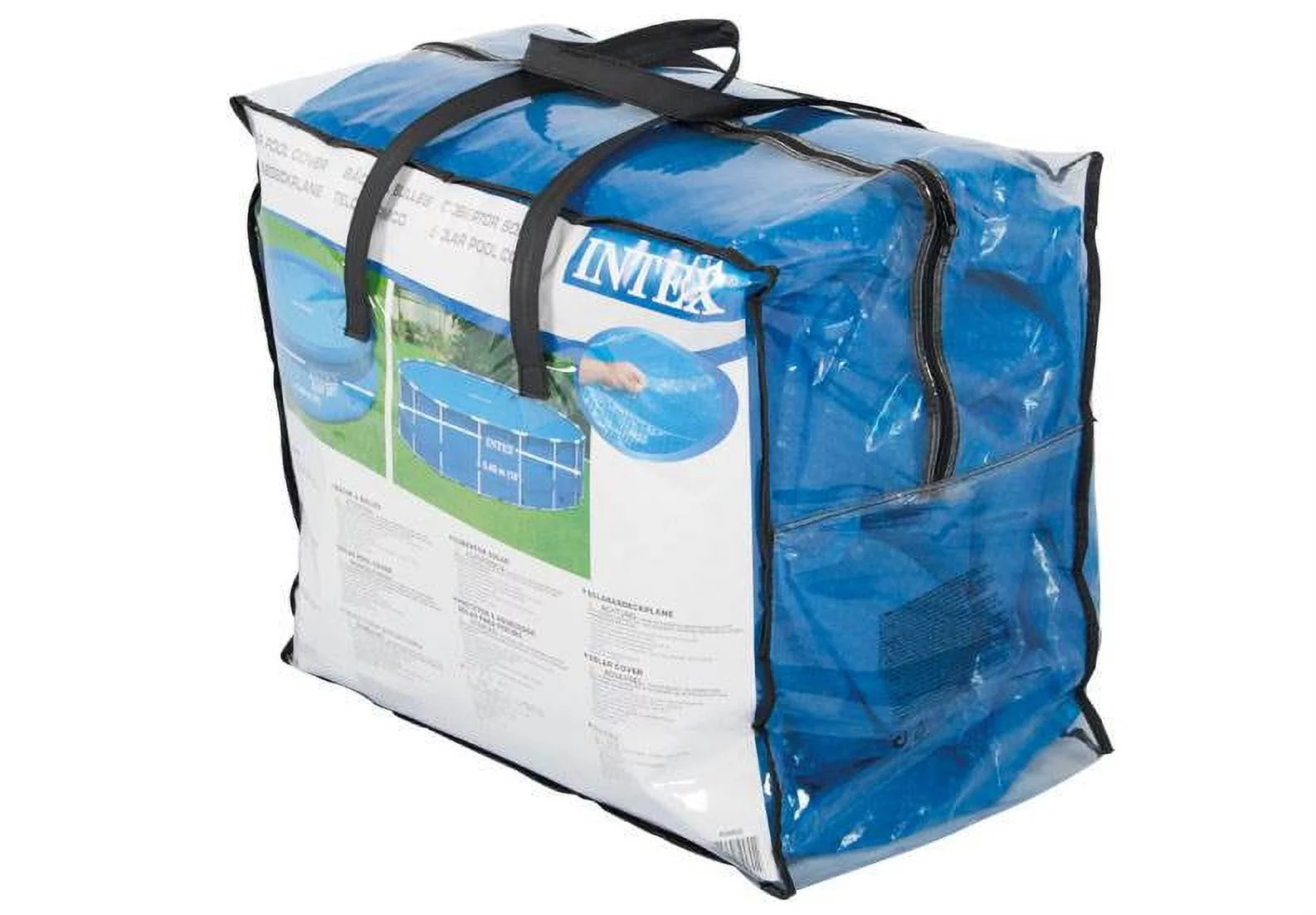 Intex Steel Frame Above Ground Pool Ladder & Intex 12-Ft Solar Pool Cover Tarp