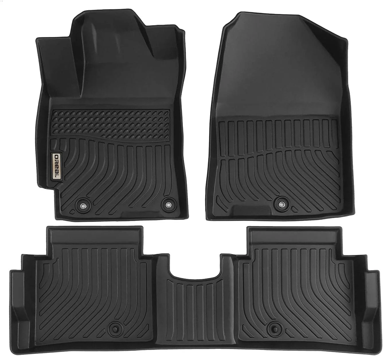 Black Floor Mats Liners Replacement for Hyundai Elantra Sedan 2017 2018 2019 2020 Heavy Duty All Weather Guard Front and Rear Car Carpet-Custom Fit-Tough/Durable/Odorless