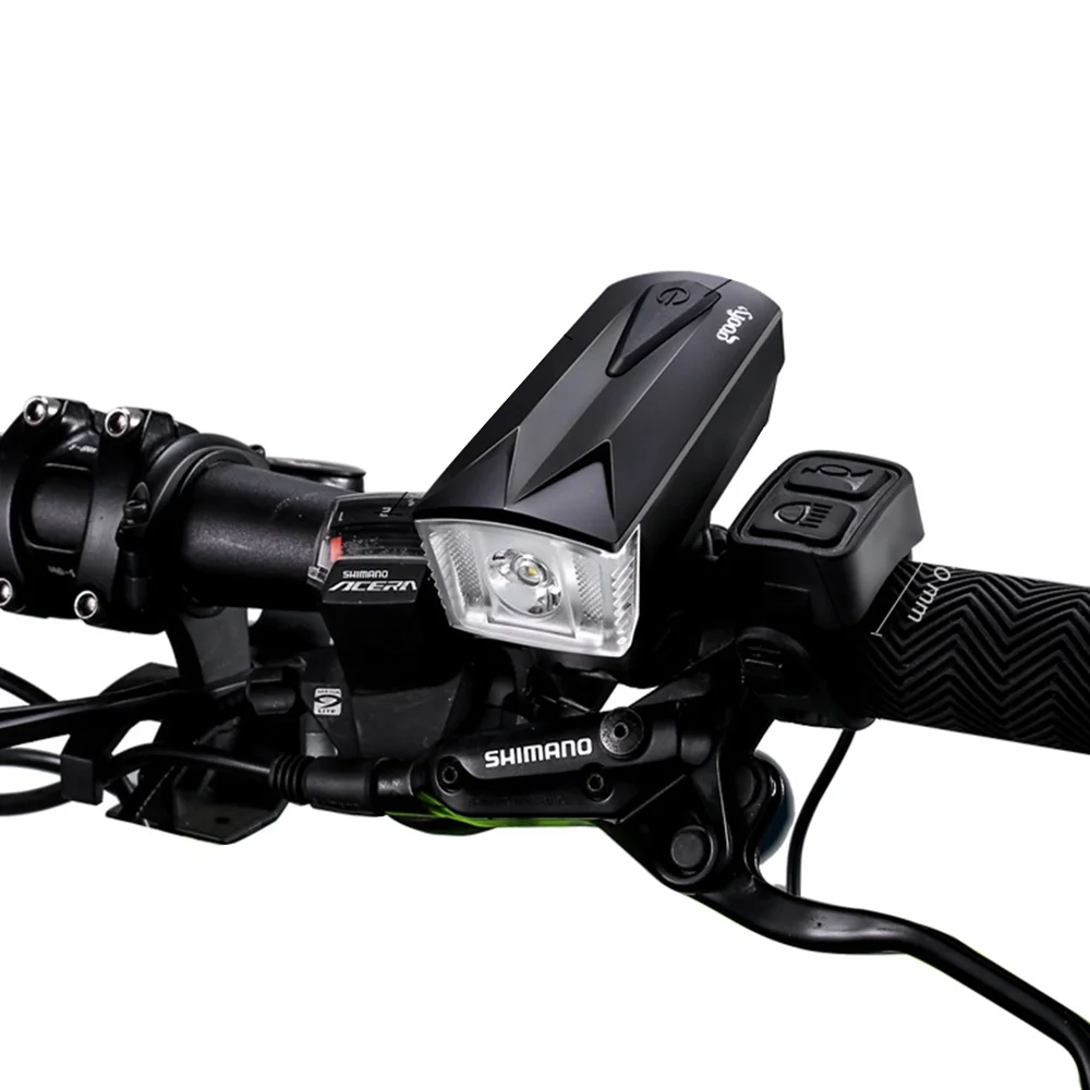 Goofy Bike Light with Horn USB Rechargeable LED Front Light Headlight Lamp for Night Riding Cycling Illuminate Your and Stay Heard