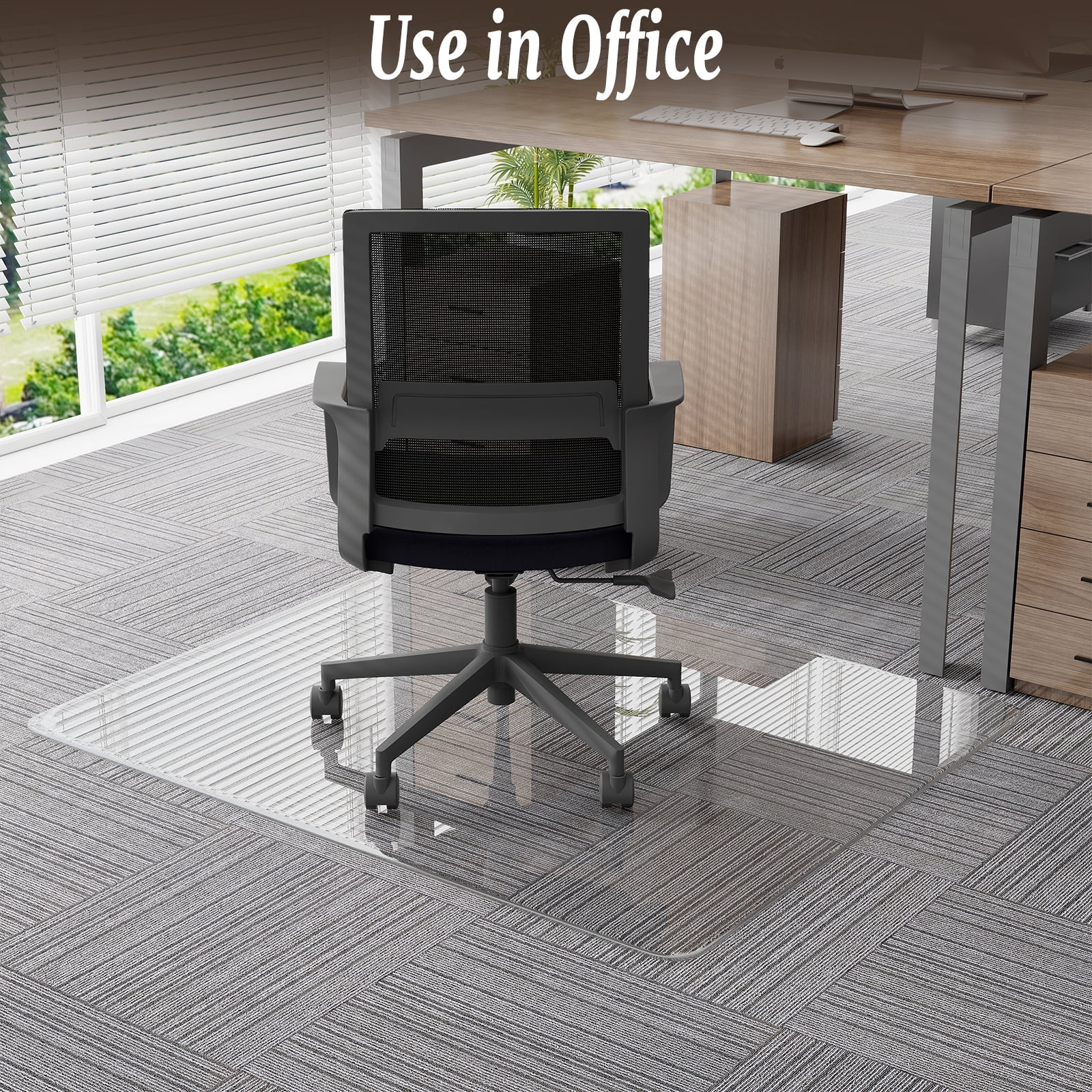 34x46 Tempered Glass Office Chair Mat