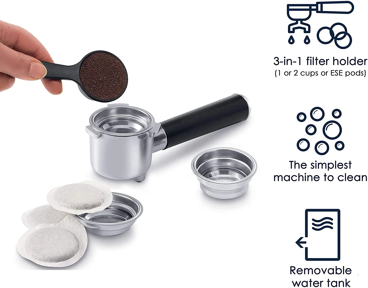 De'Longhi EC680M Espresso  Stainless Steel  Metallic