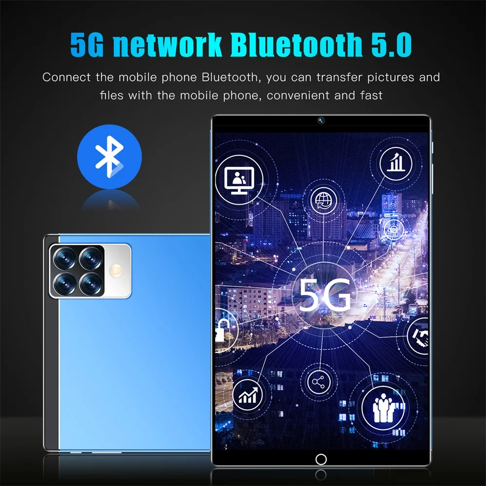 10 Inch Android Tablet IPS High Definition Screen WiFi Bluetooth Voice Call Game GPS 4G With Call Dual Card Dual Standby