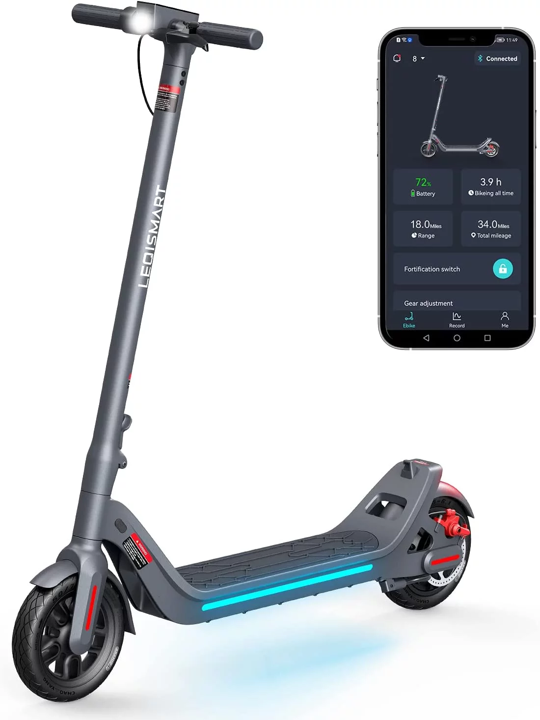 LEQISMART Electric Scooter, Electric Scooter for Adults with 9