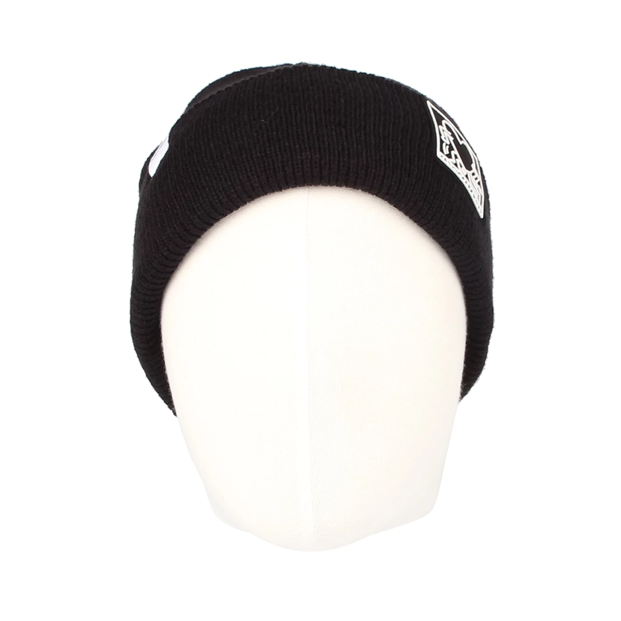 WITHMOONS Knitted Beanie Hat Keith Haring Heart Patch Watch Cap CR51090 (Black)CR51090Black