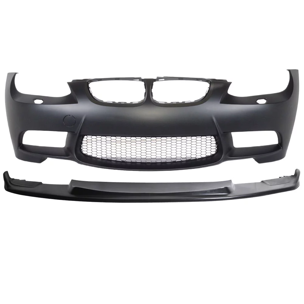 Ikon Motorsports Compatible with 07-10 E92 E93 M3 Front Bumper Conversion & Air Duct & H Style Front Lip