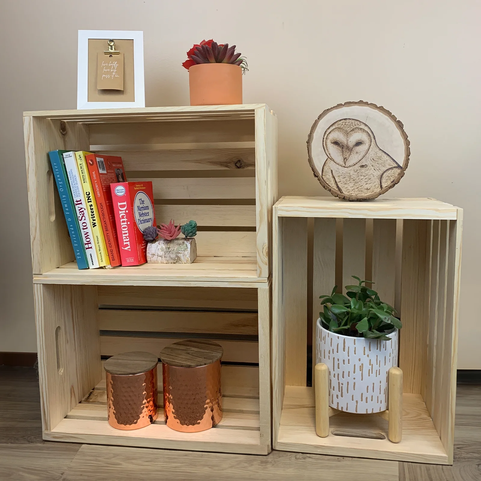 Wilson Large Pine Wood Crate (Single)