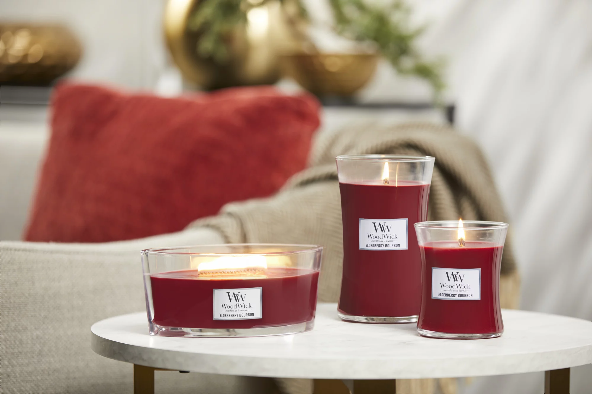 WoodWick Elderberry Bourbon - Medium Hourglass Candle