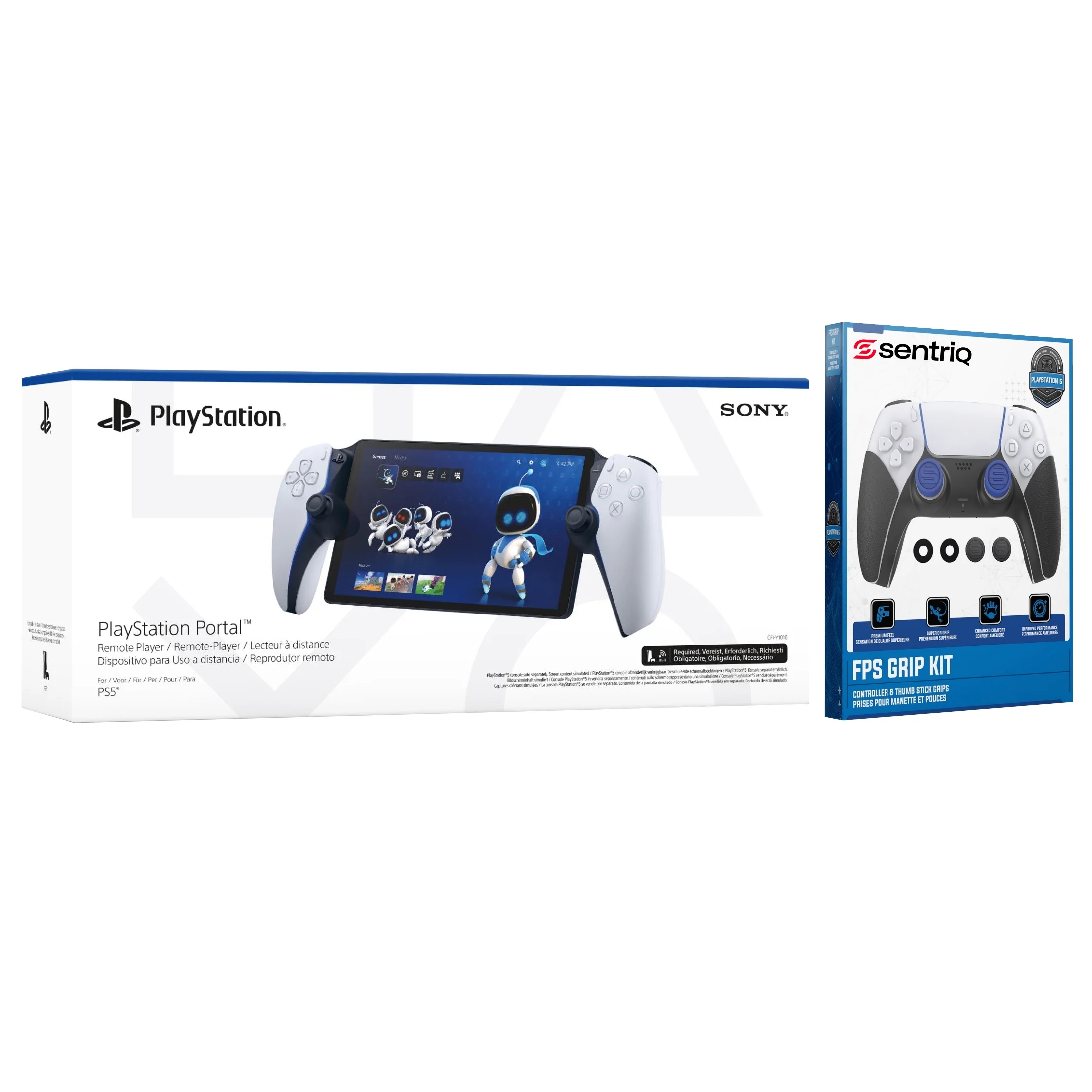 Sony PlayStation Portal Remote Player with Sentriq FPS Thumbstick Grip Kit Bundle