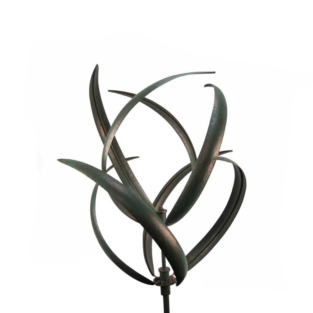 Huge Double Blade Kinetic Wind Spinner Rustic Metal Garden Art Yard Lawn Decor